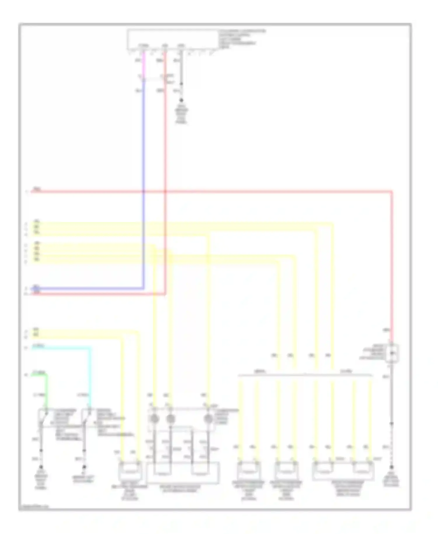 Wiring diagram front passenger air bag off indicator for Infiniti G37 IV facelift (2006-2013) (1 of 1)