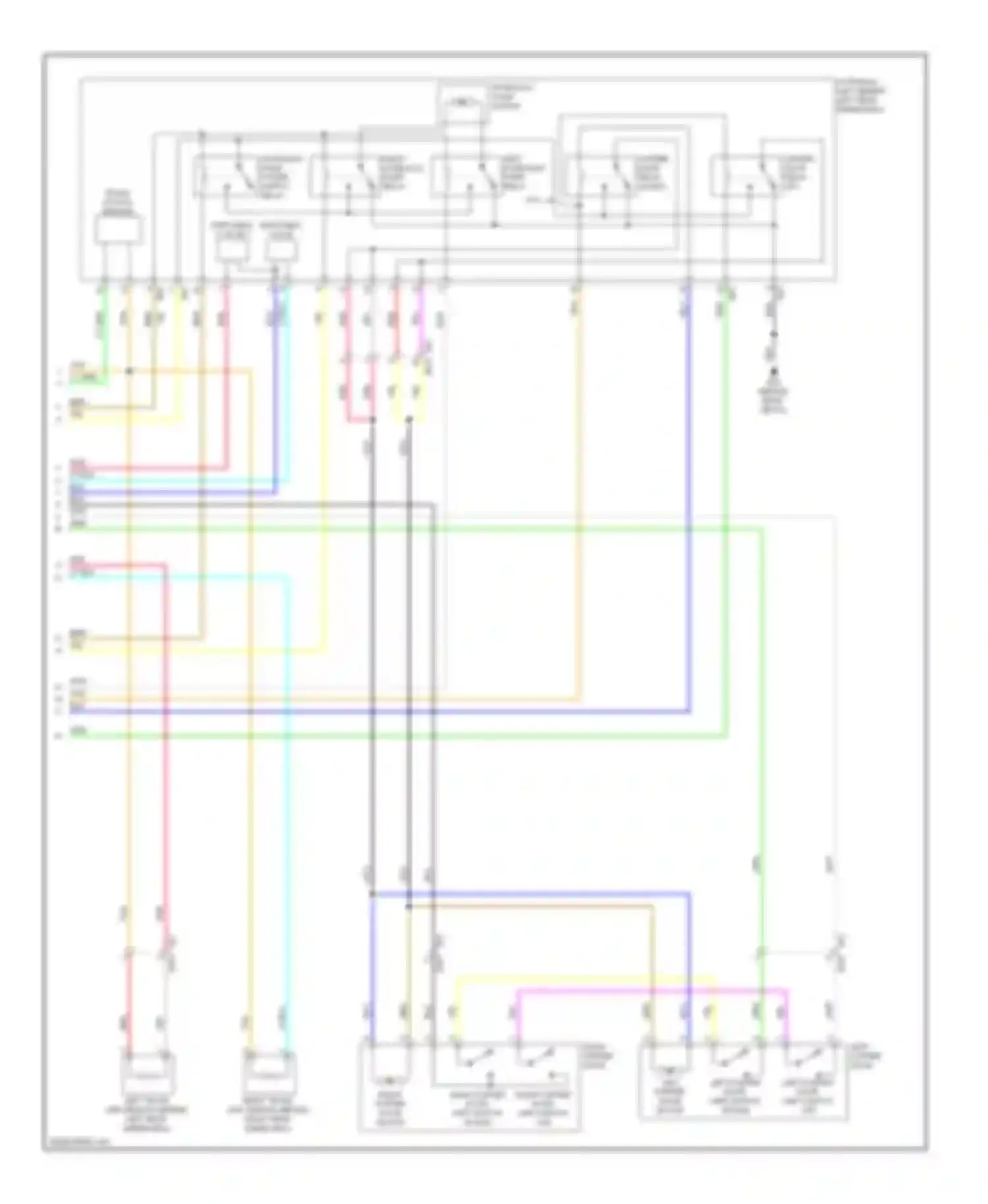 Wiring diagram left flipper door for Infiniti G37 IV facelift (2006-2013) (1 of 1)
