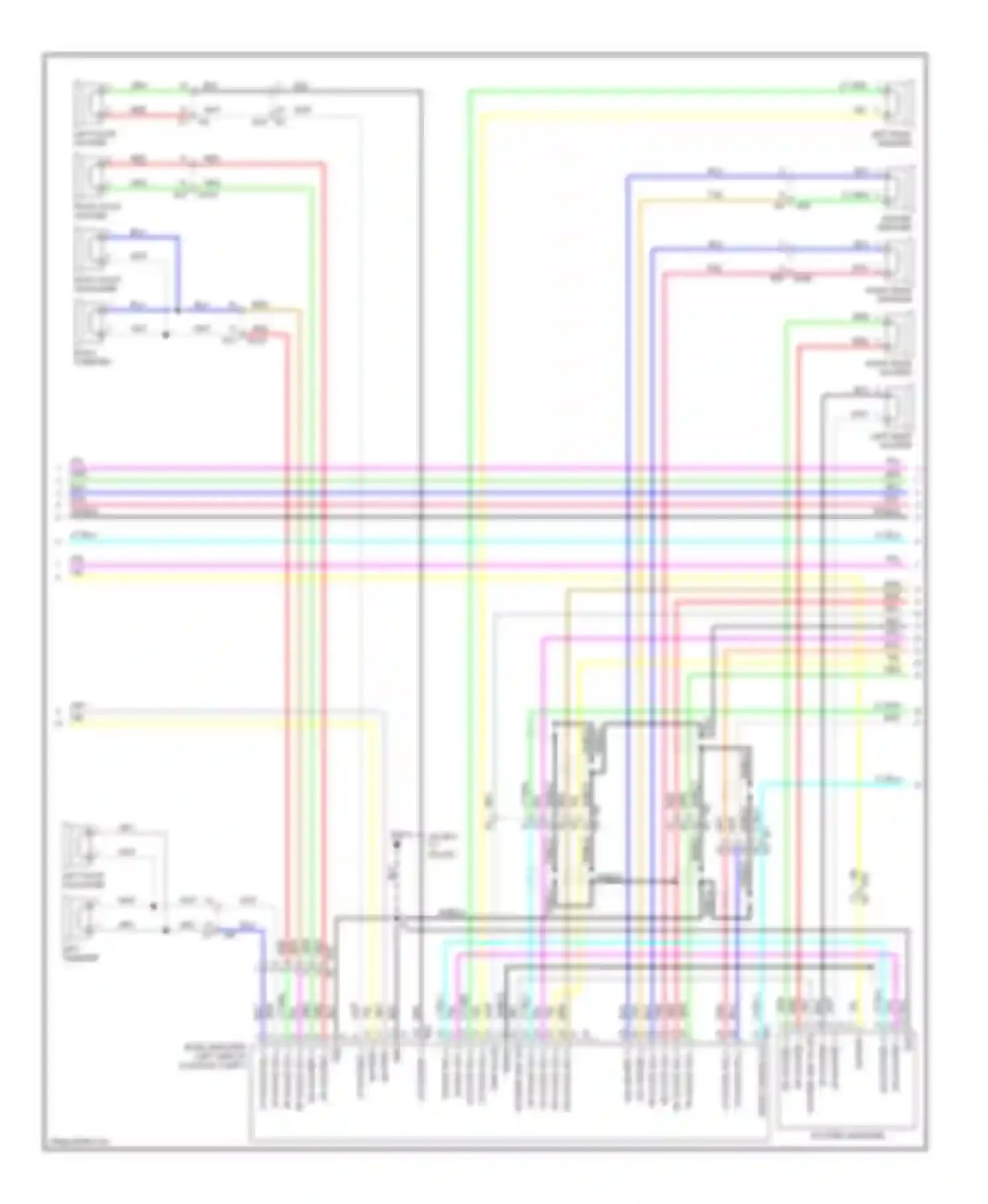 Wiring diagram left rear woofer for Infiniti G37 IV facelift (2006-2013) (3 of 6)