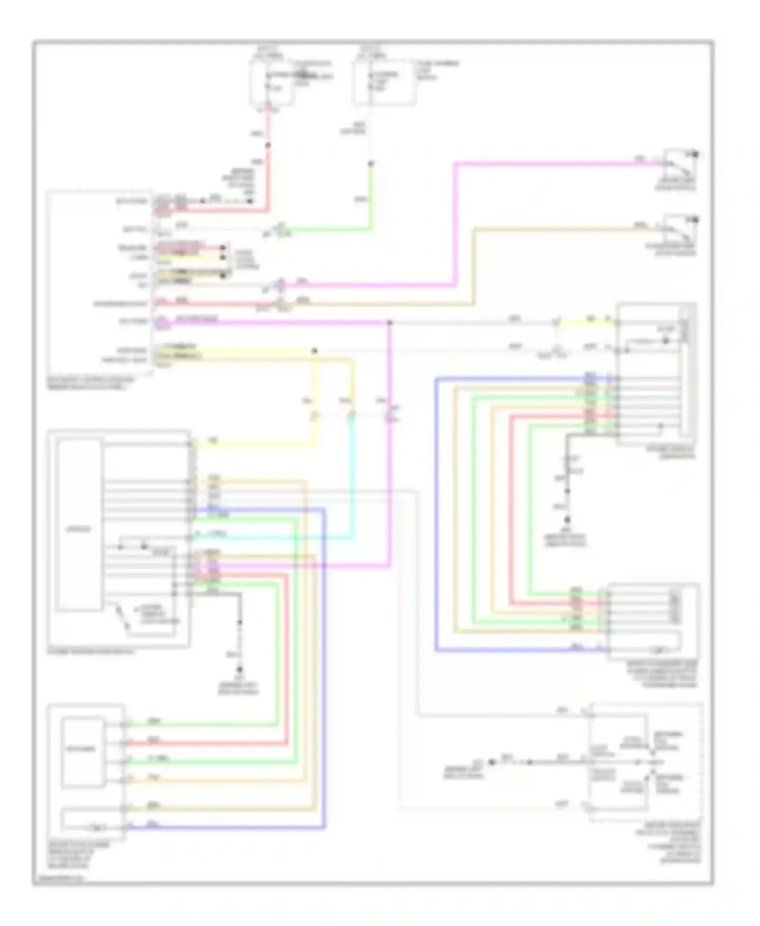 Wiring diagram power window lock switch for Infiniti G37 IV facelift (2006-2013) (2 of 3)