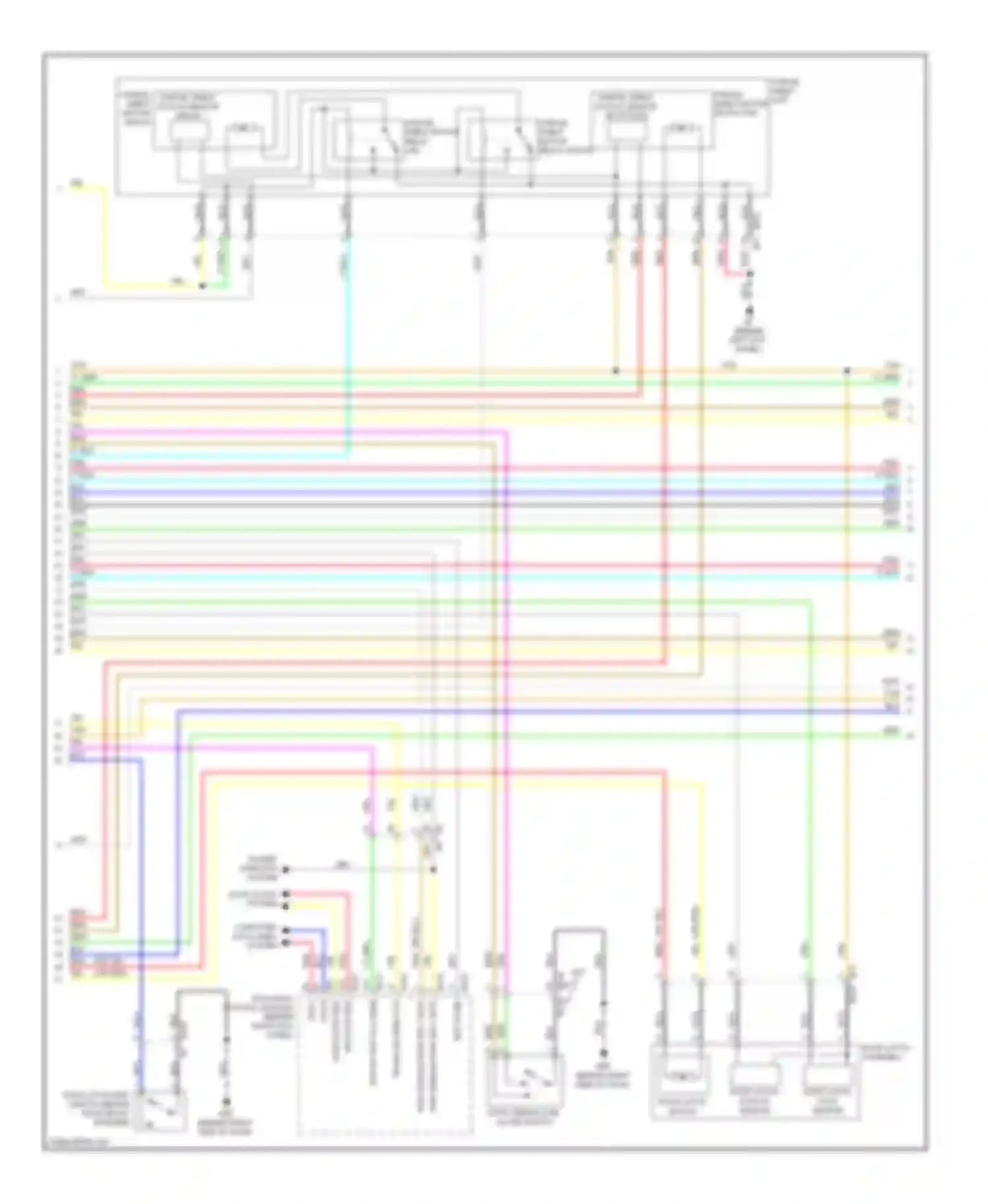 Wiring diagram roof open/close close switch for Infiniti G37 IV facelift (2006-2013) (1 of 1)