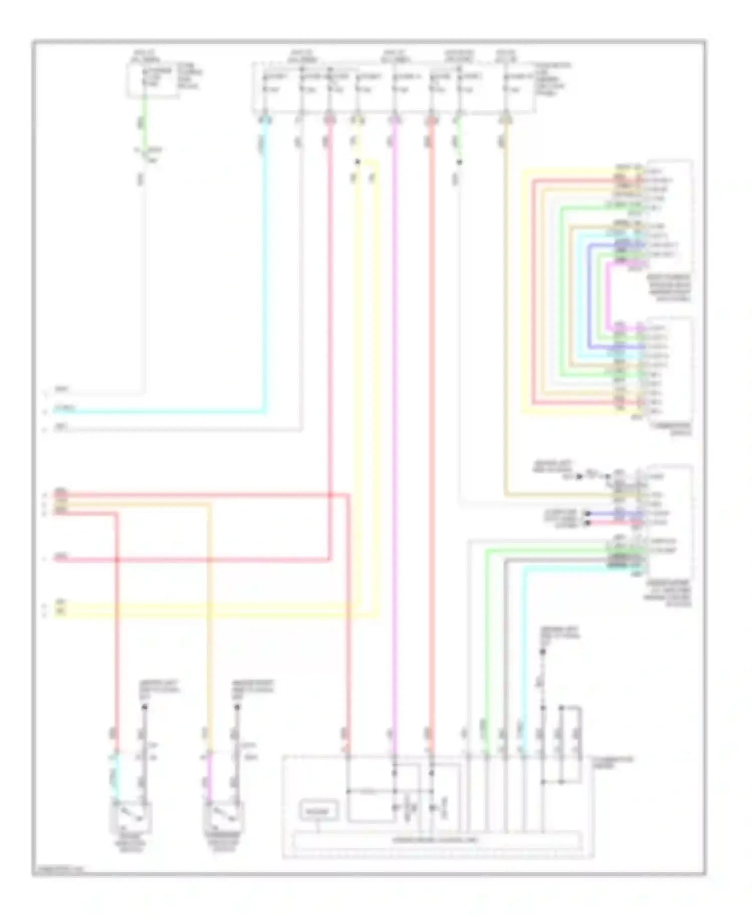 Wiring diagram unified meter, a/c amplifier for Infiniti G37 IV facelift (2006-2013) (2 of 11)