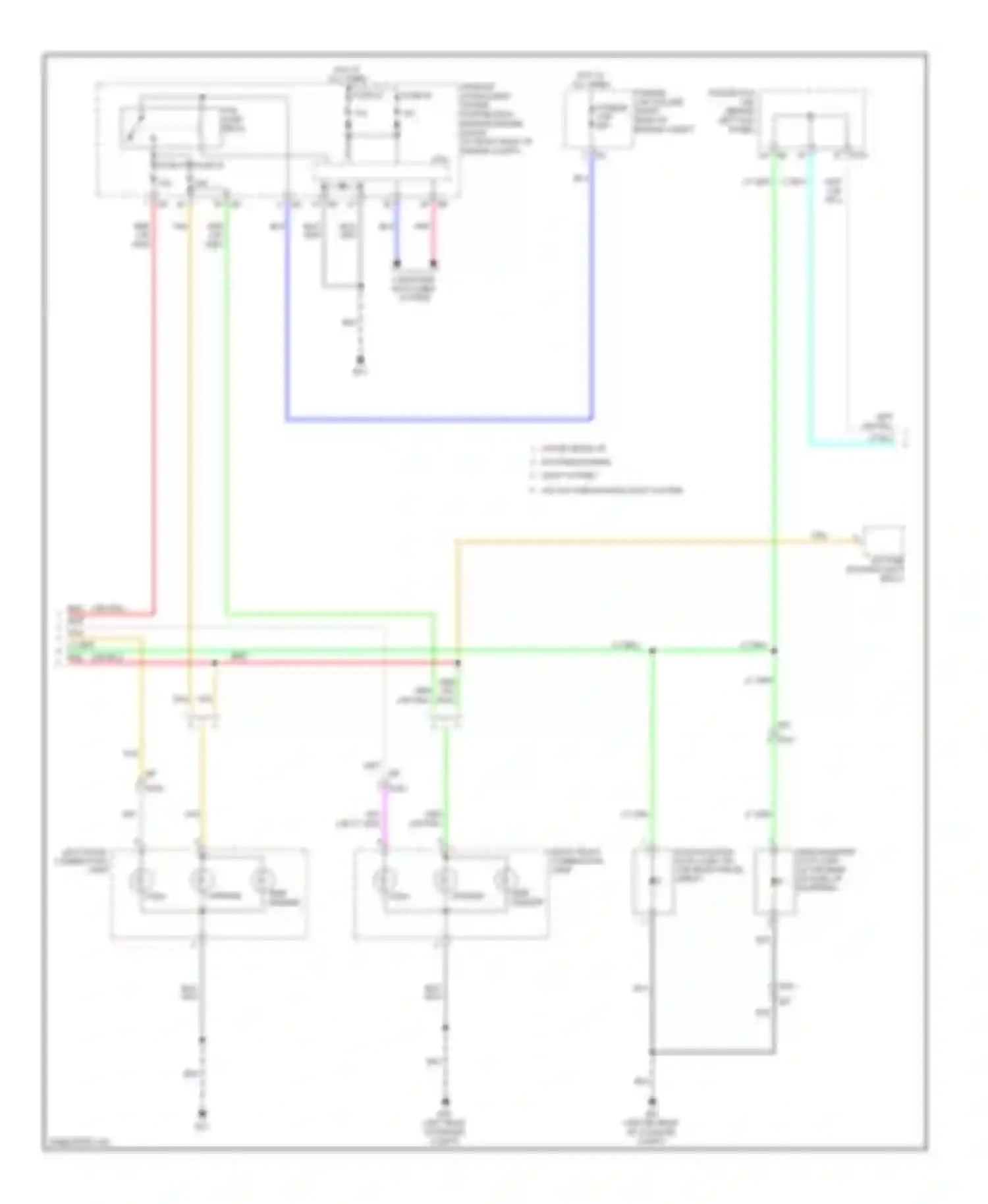Wiring diagram w/o daytime running light system for Infiniti G37 IV facelift (2006-2013) (2 of 4)