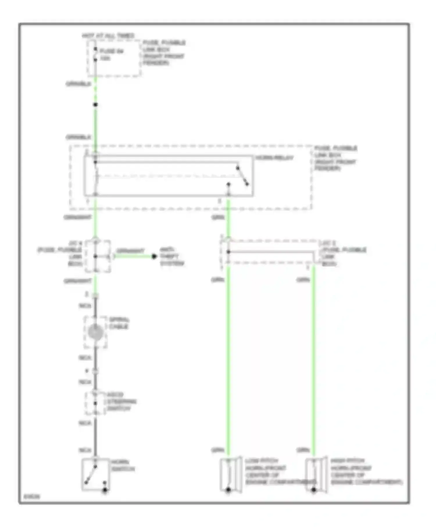 I30 Infiniti I (1995-1999): Horn circuit