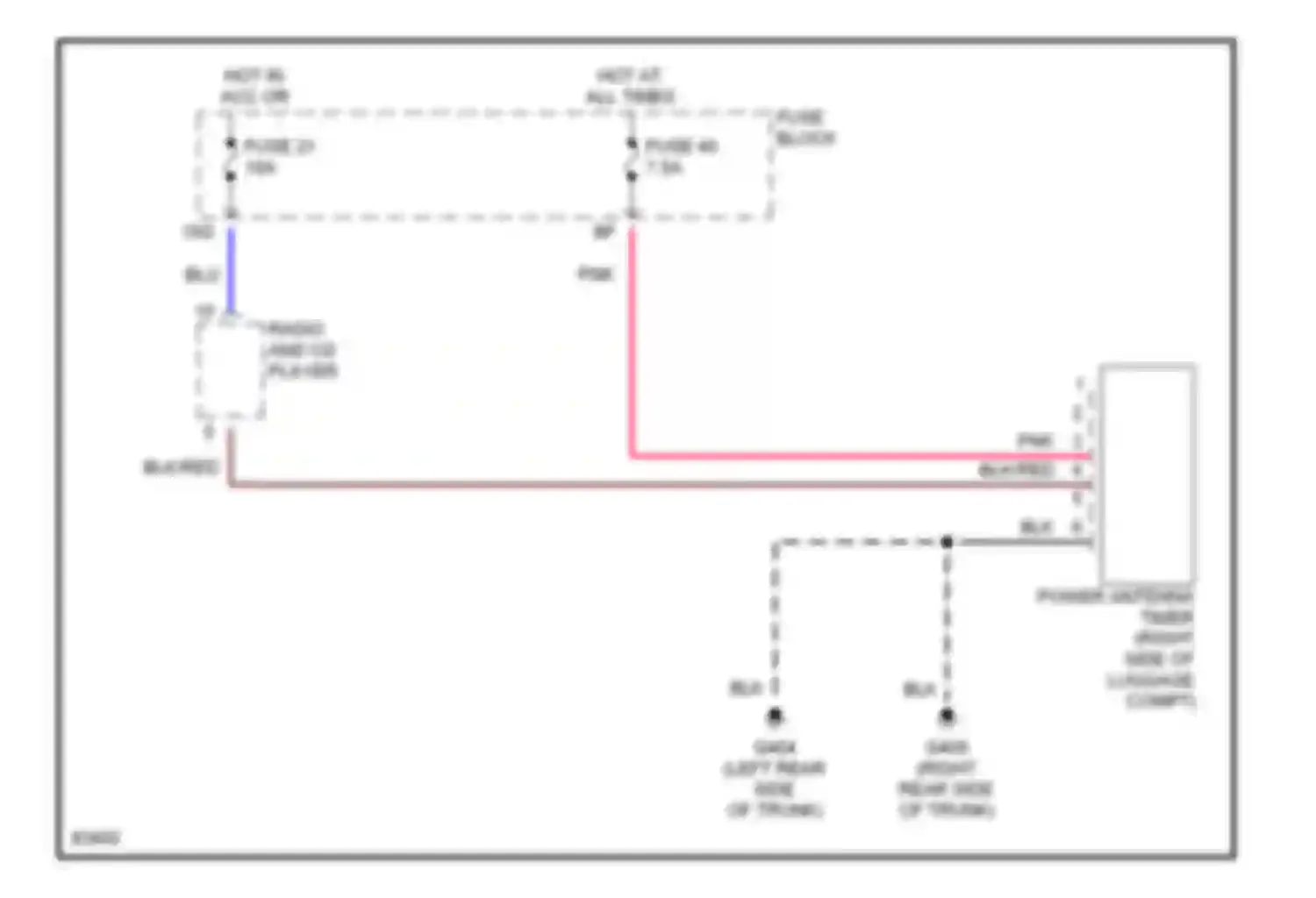 I30 Infiniti I (1995-1999): Power antenna circuit