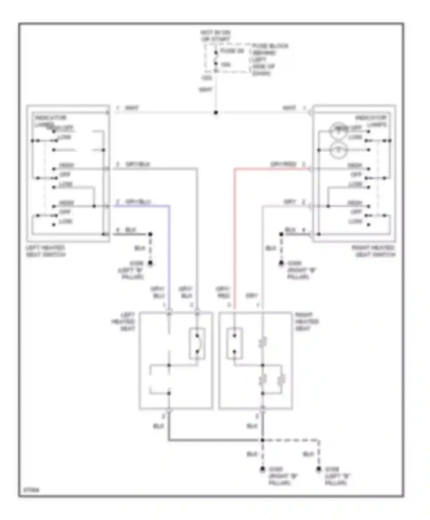 I30 Infiniti I (1995-1999): Heated seats circuit