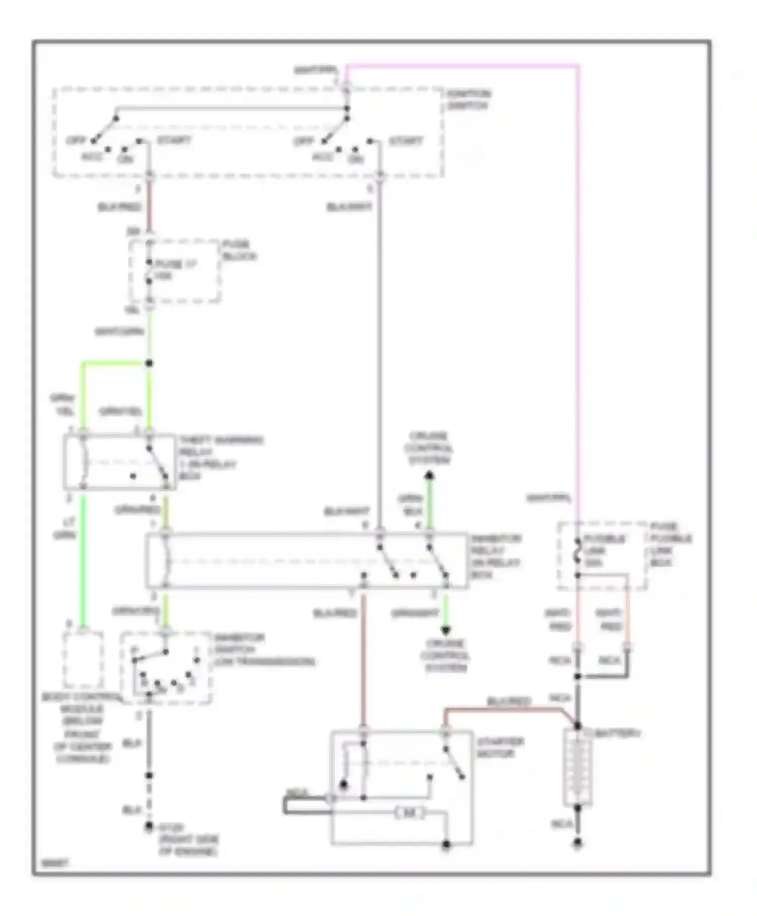 I30 Infiniti I (1995-1999): Starting circuit, a/t