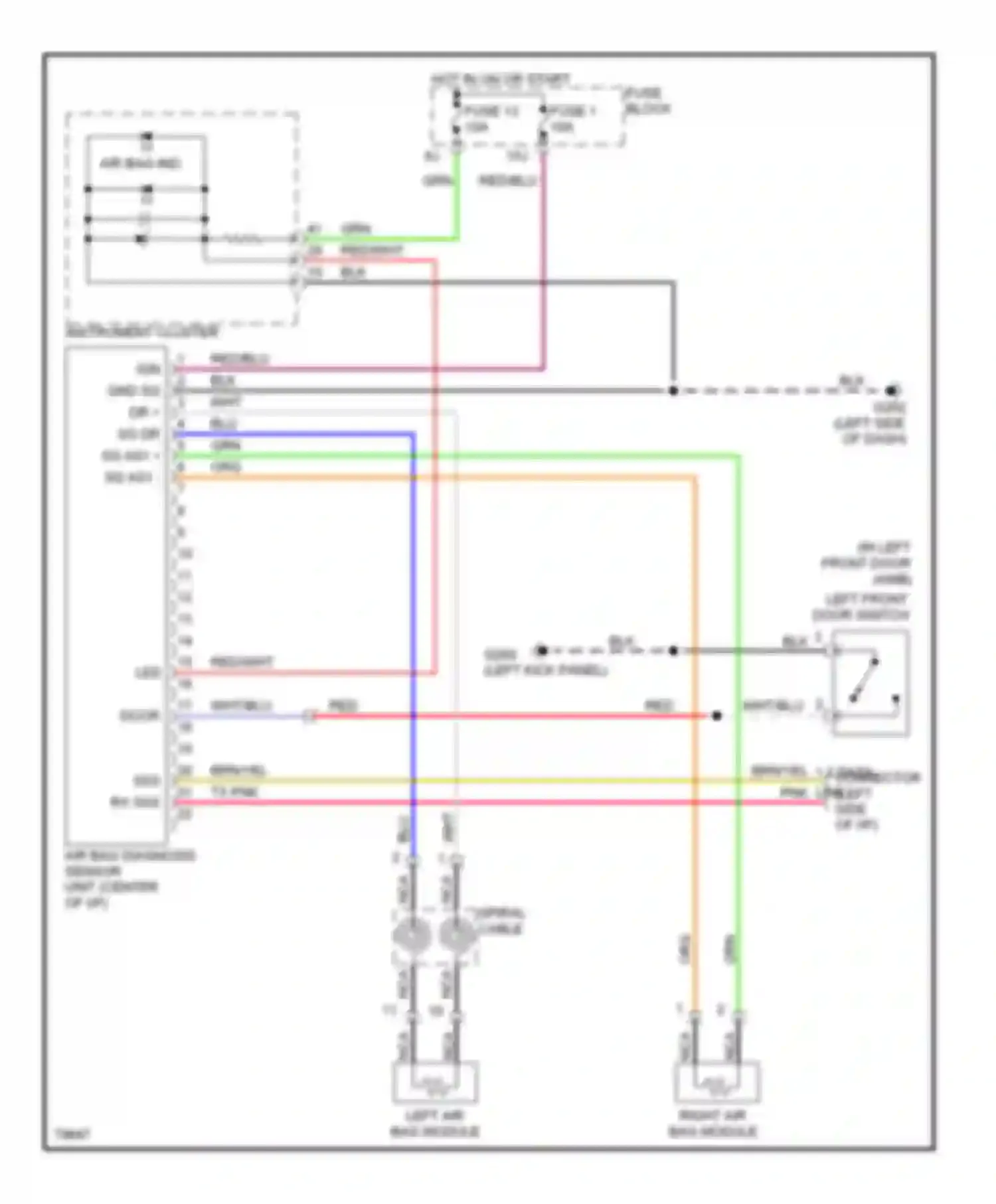 I30 Infiniti I (1995-1999): Supplemental restraint circuit