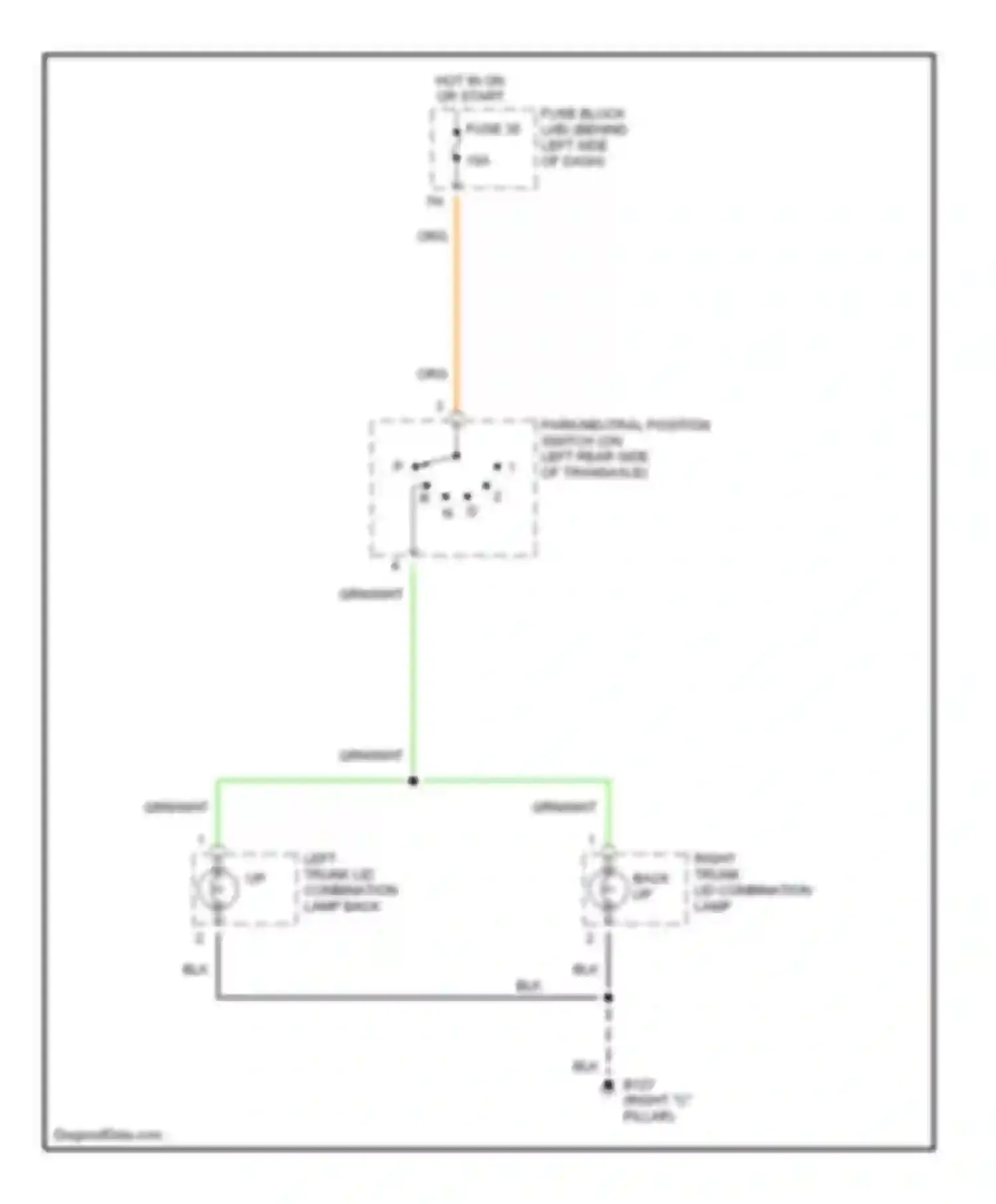 I35 Infiniti II (2000-2004): Backup lamps circuit