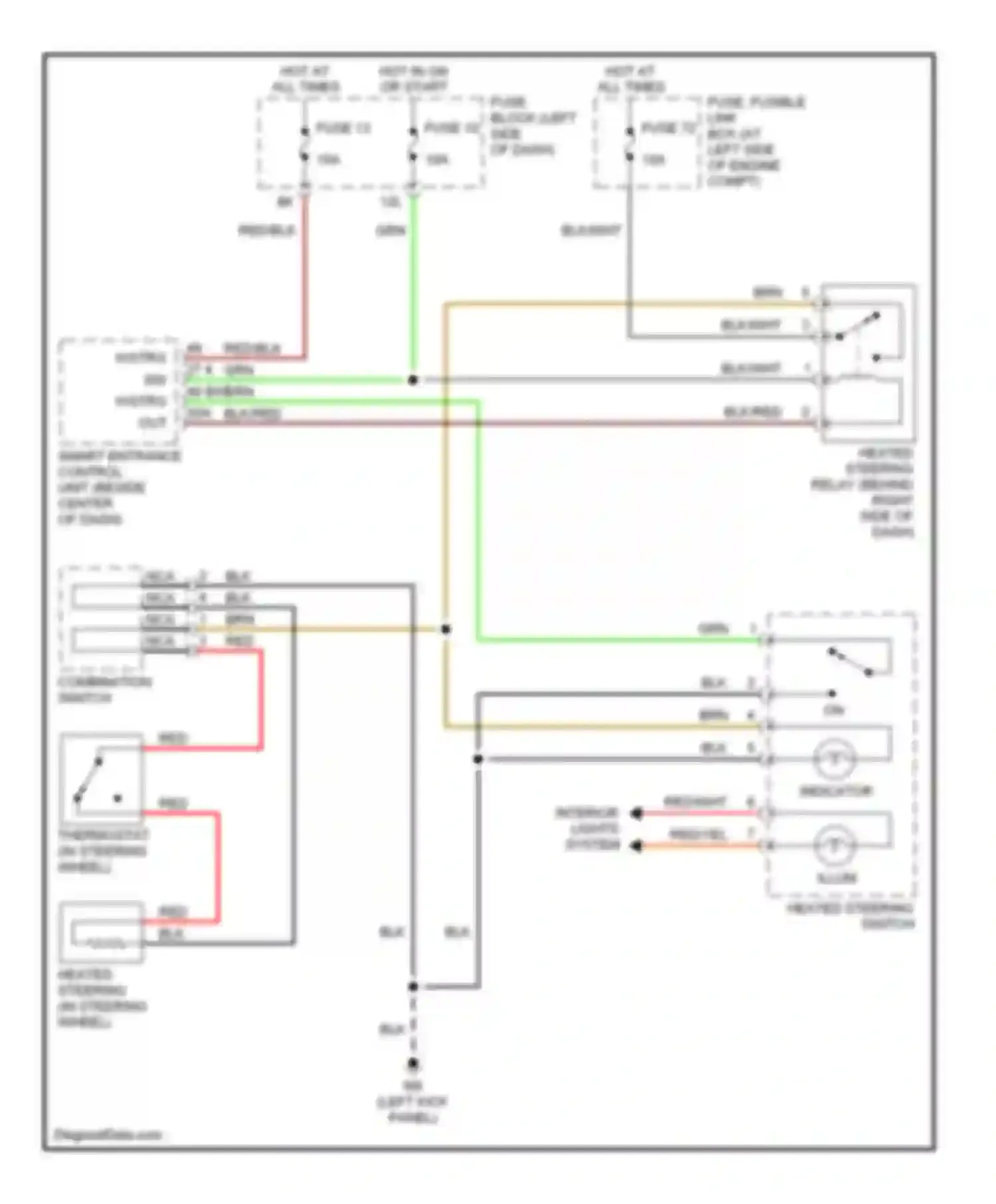 I35 Infiniti II (2000-2004): Heated steering wheel circuit