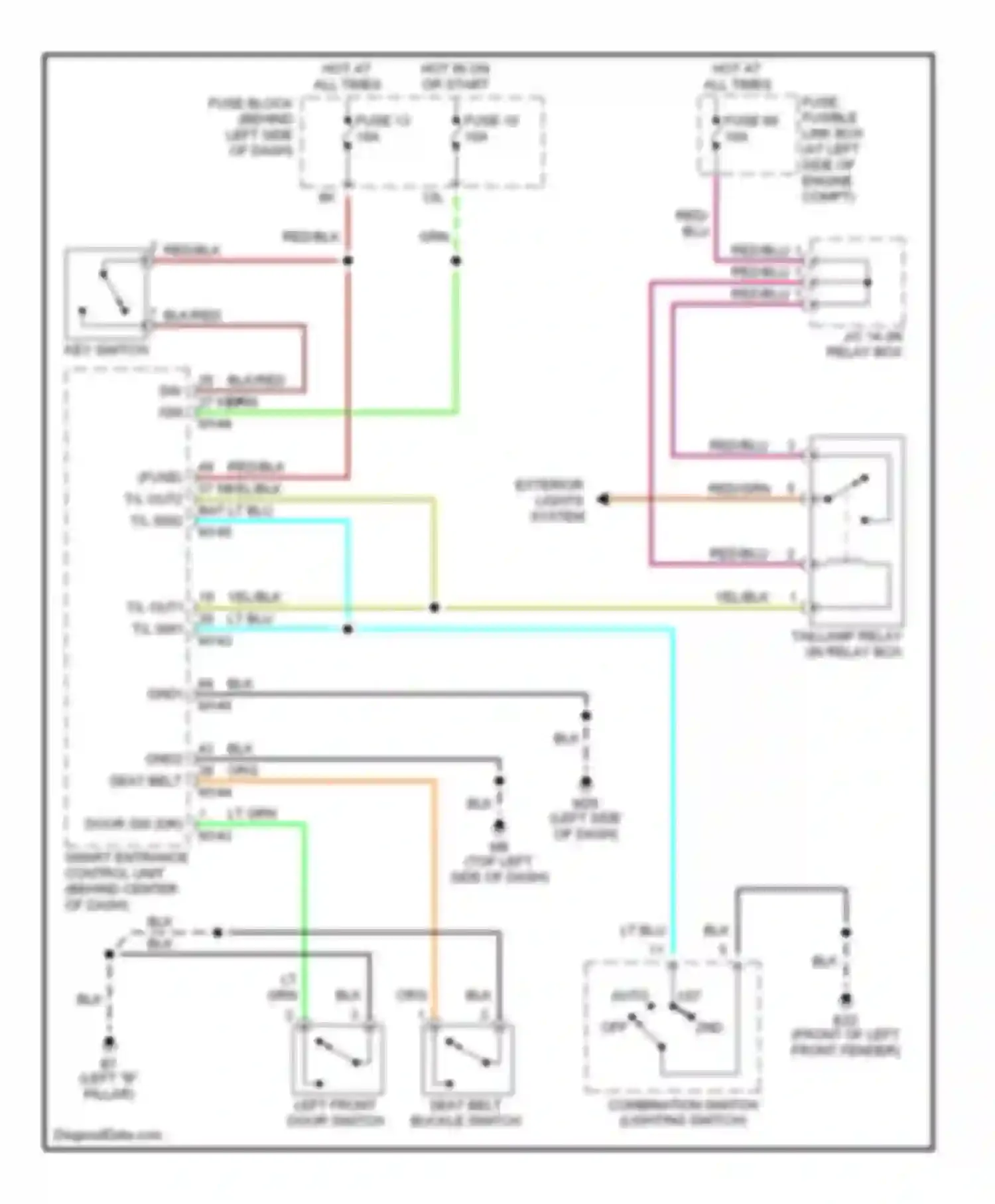I35 Infiniti II (2000-2004): Warning system circuits