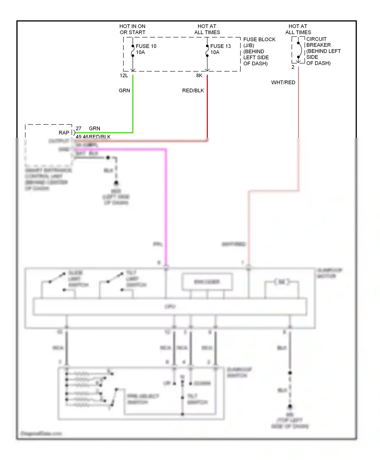 Infiniti I35 II (2000-2004) encoder wiring diagram  (2 of 4)