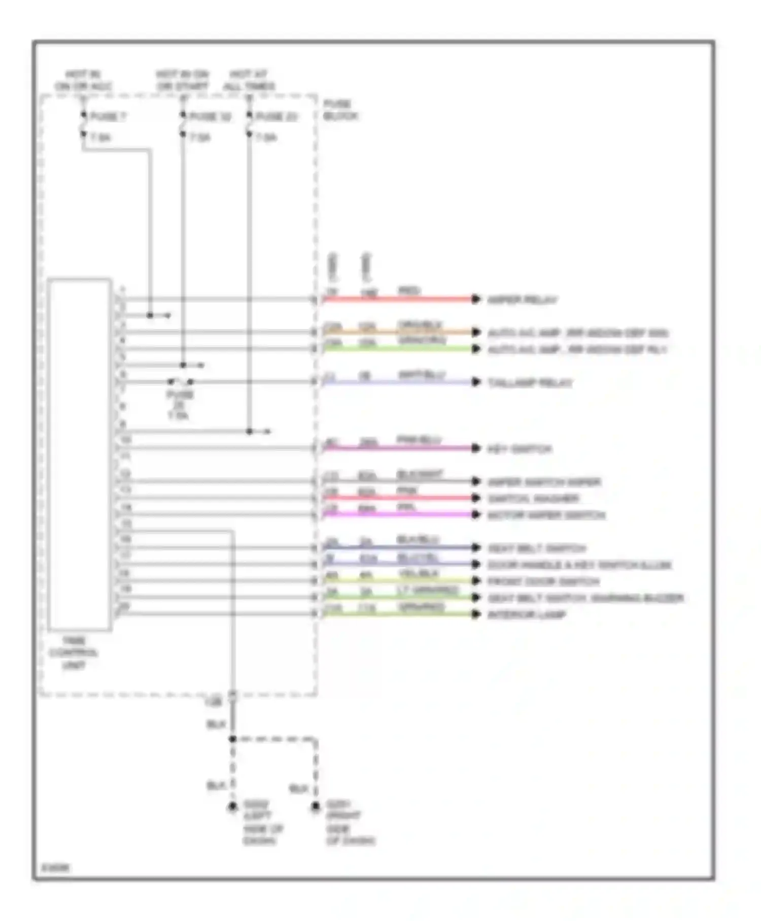 J30 Infiniti I (1992-1997): Time control unit circuit