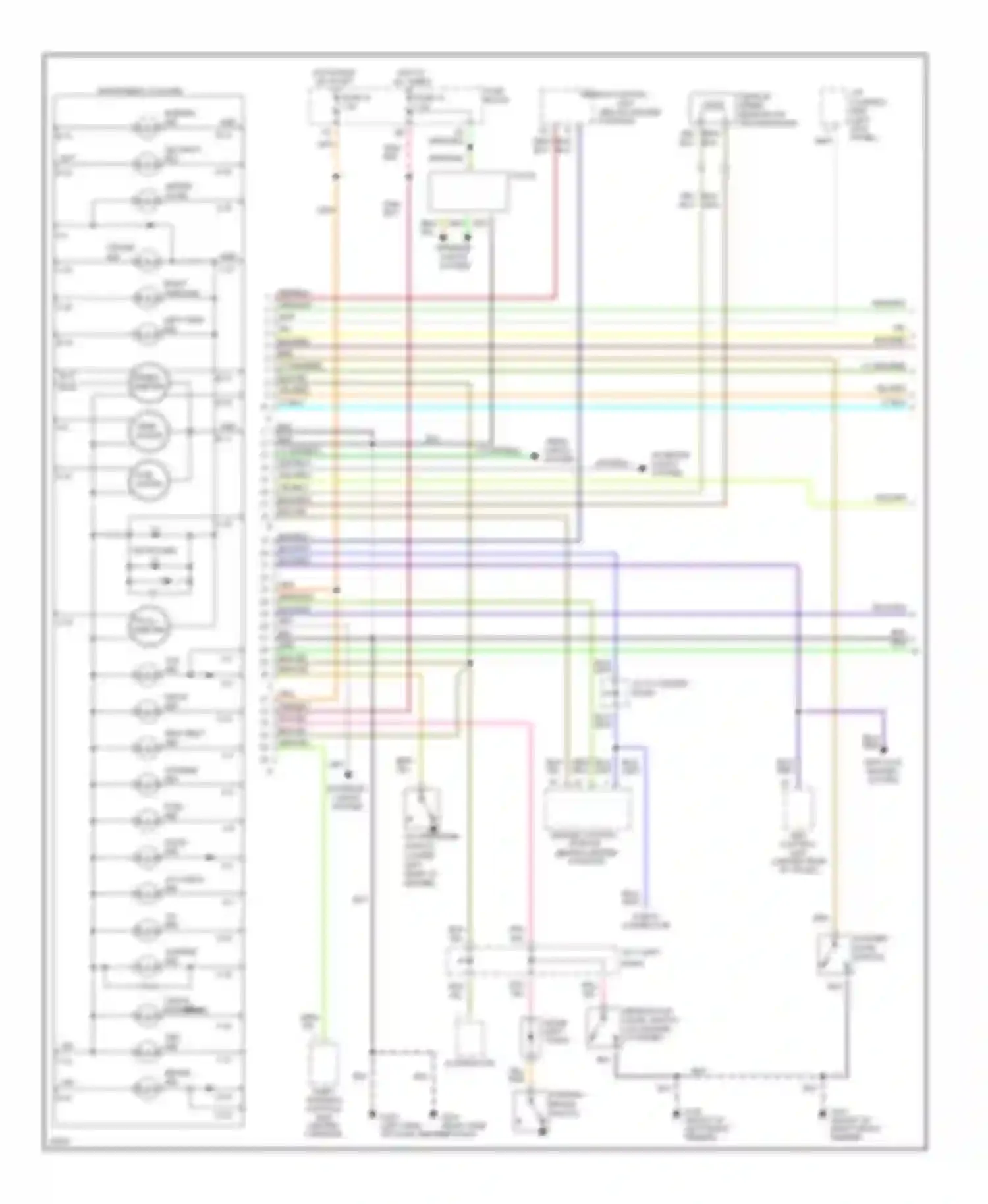 J30 Infiniti I (1992-1997): Instrument cluster circuit (1 of 2)