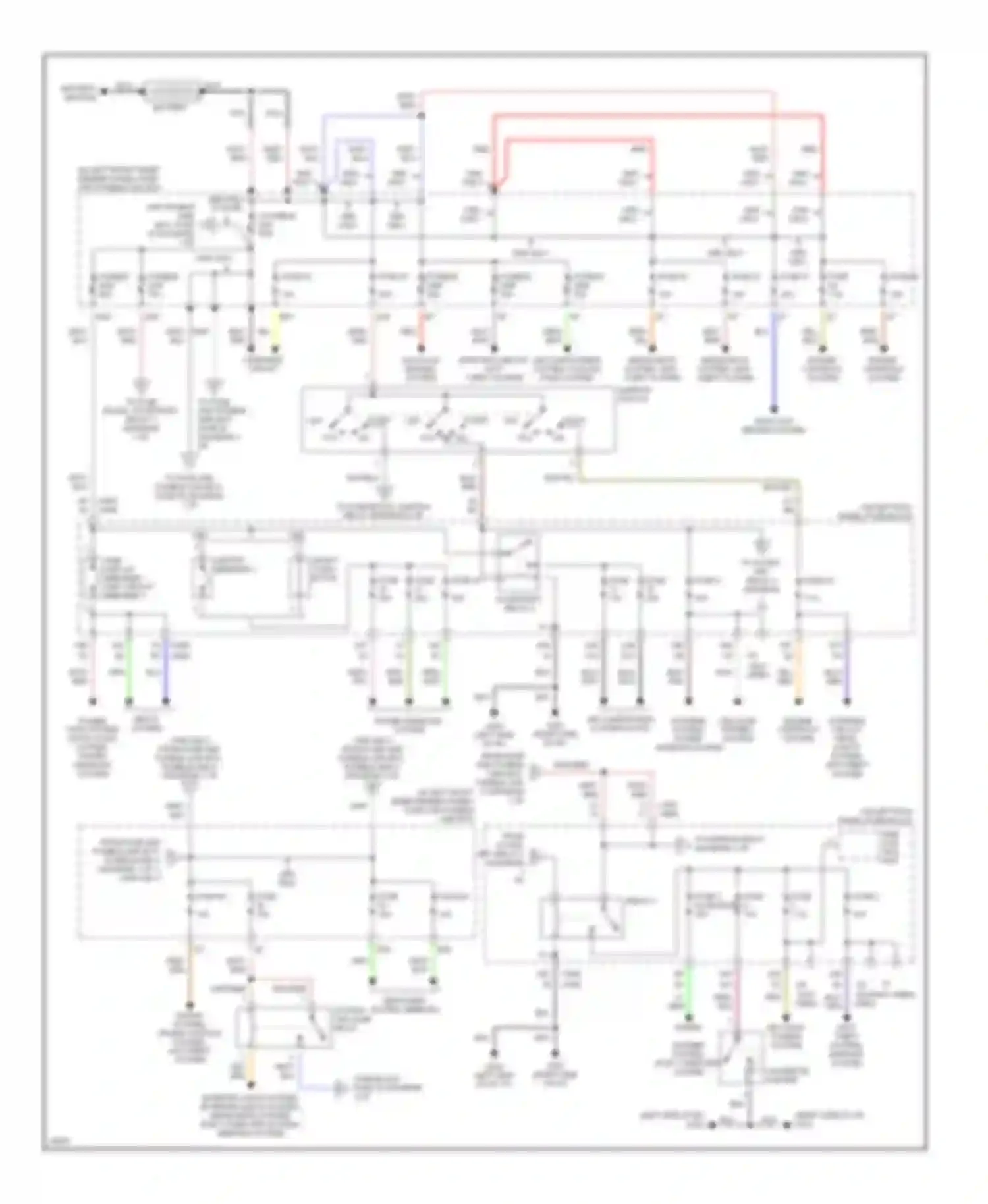J30 Infiniti I (1992-1997): Power distribution circuit (1 of 2)