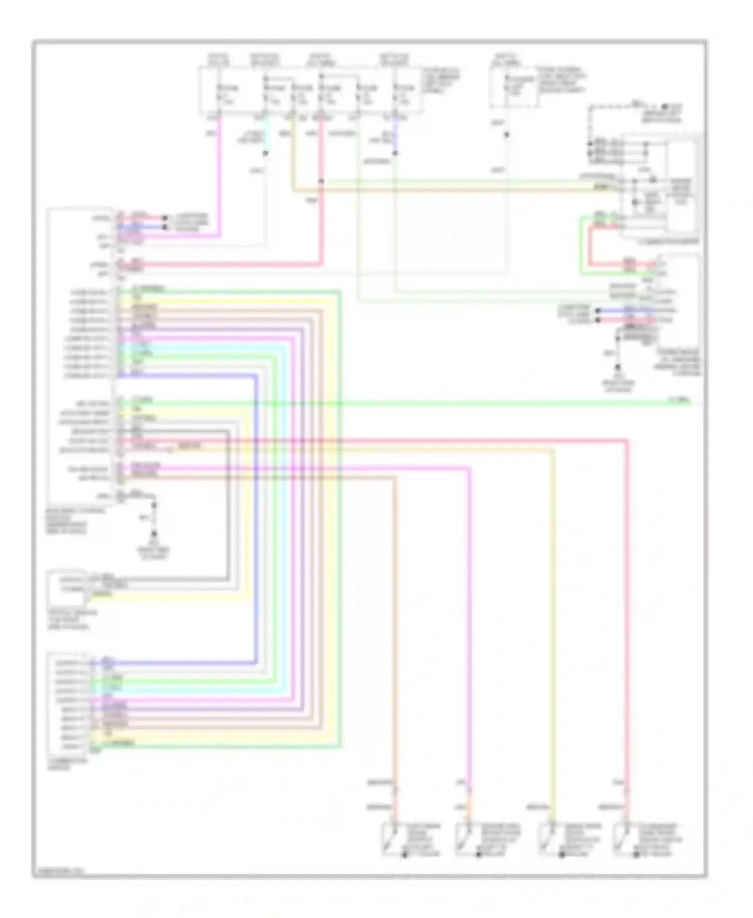 M35 Infiniti III facelift (2008-2010): Headlamps circuit, without drl (1 of 2)