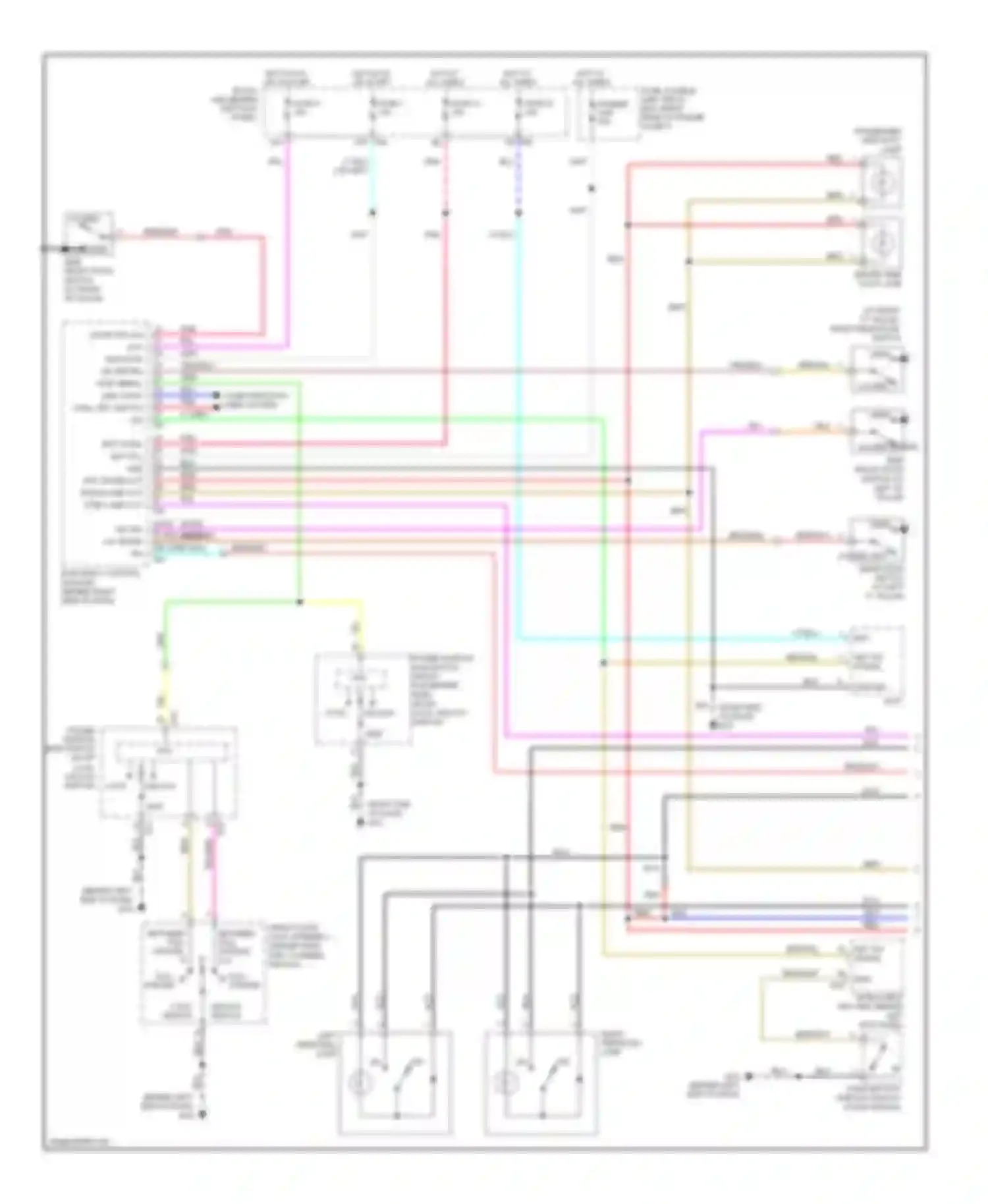 M35 Infiniti III facelift (2008-2010): Courtesy lamps circuit (1 of 2)
