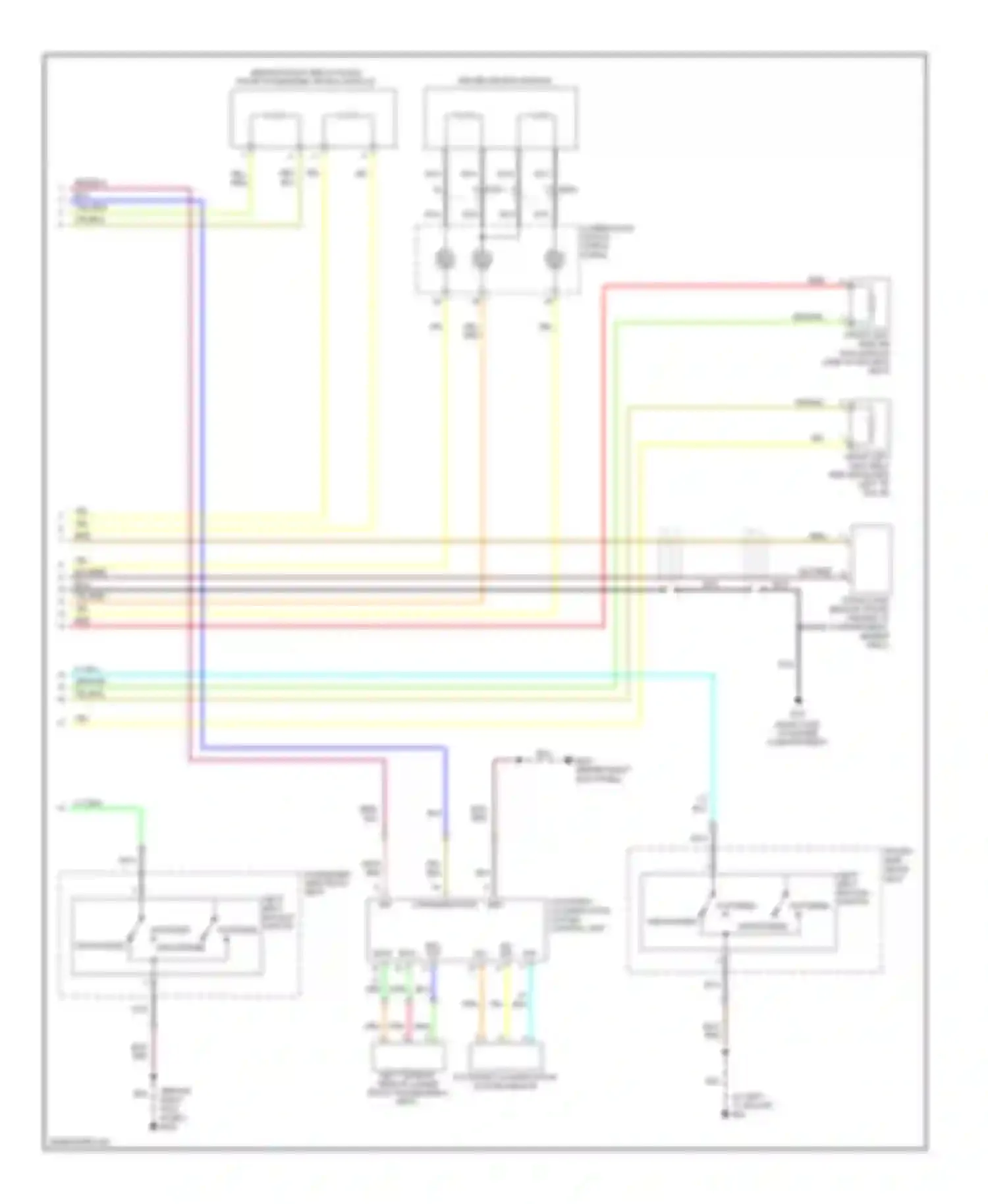 M35 Infiniti III facelift (2008-2010): Supplemental restraints circuit (2 of 2)