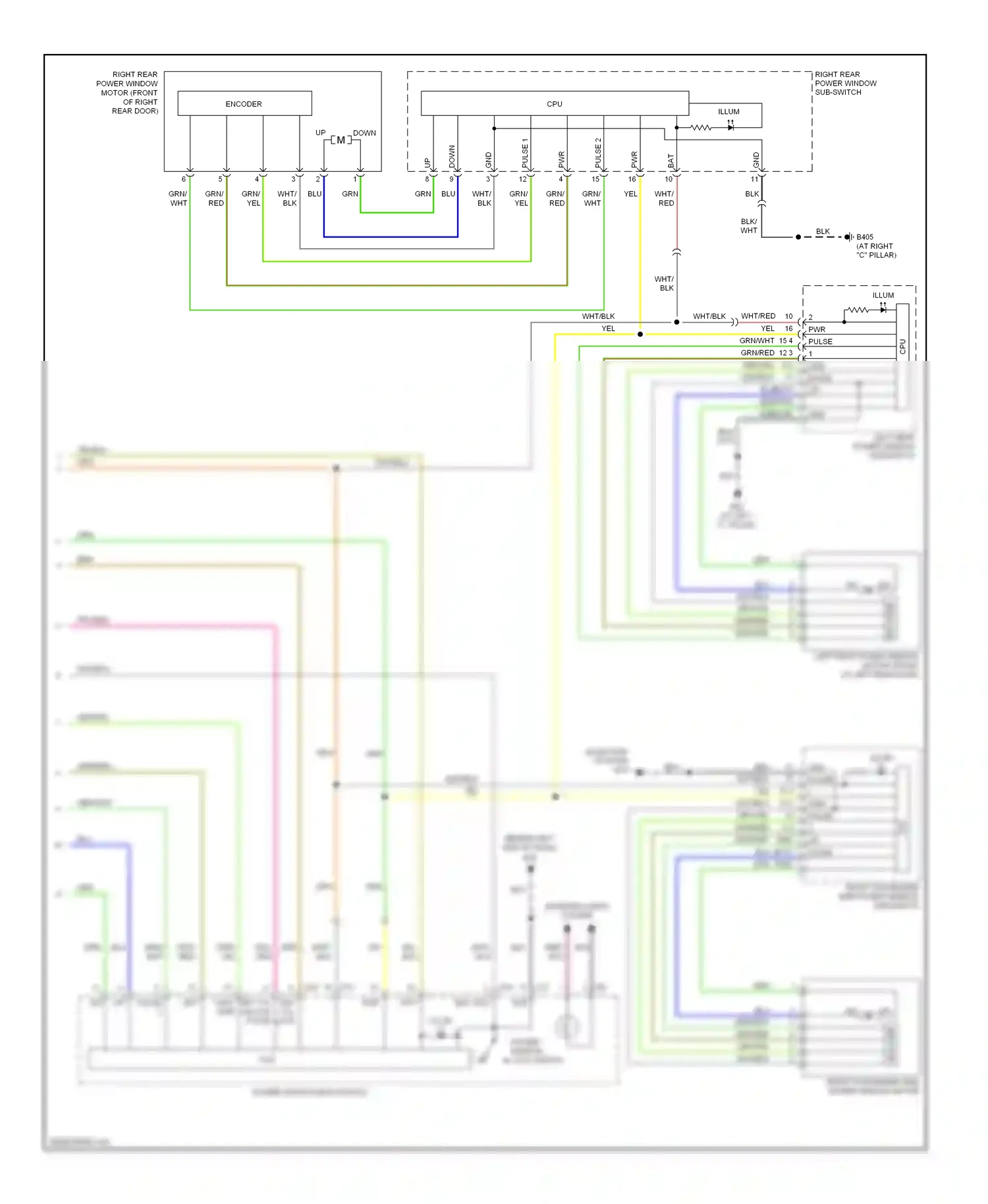 Infiniti M35 III facelift (2008-2010) encoder wiring diagram  (2 of 2)
