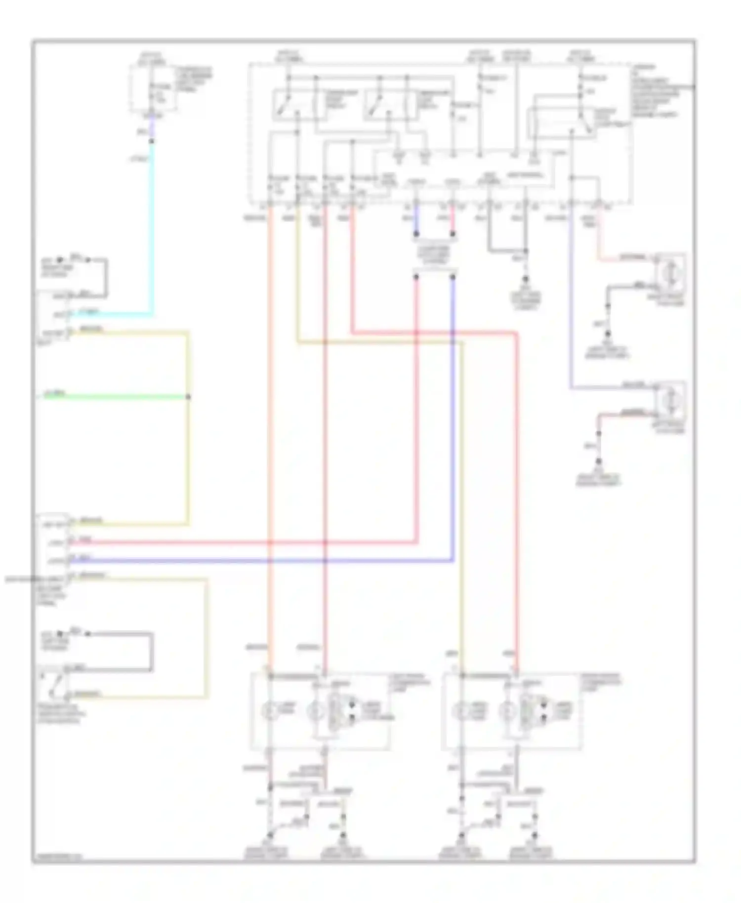 M35 Infiniti III (2005-2008): Headlights circuit, without drl (2 of 2)