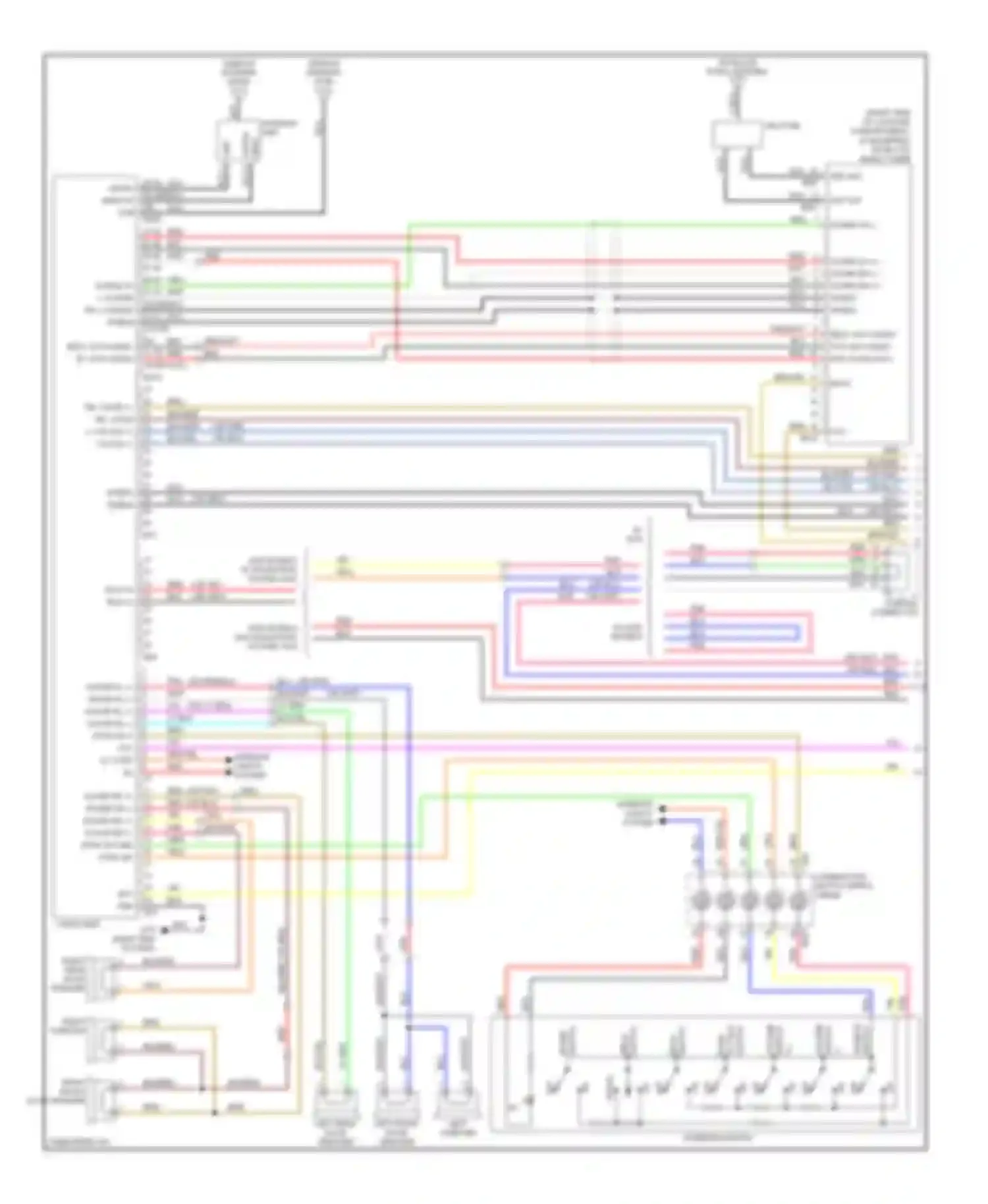 M35 Infiniti III (2005-2008): Base radio circuit, without mobile entertainment system (1 of 2)