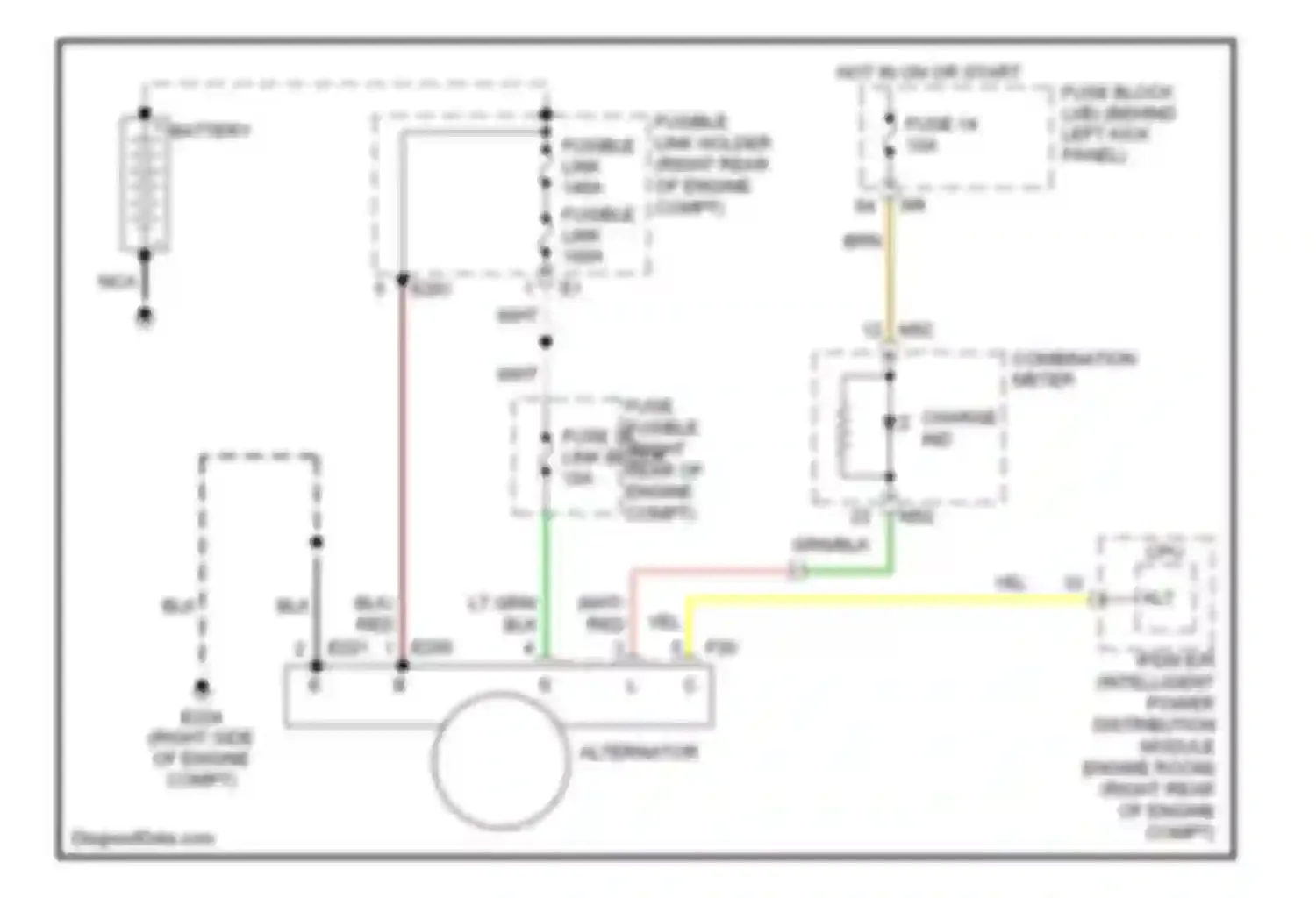 M35 Infiniti III (2005-2008): Charging circuit, 2wd