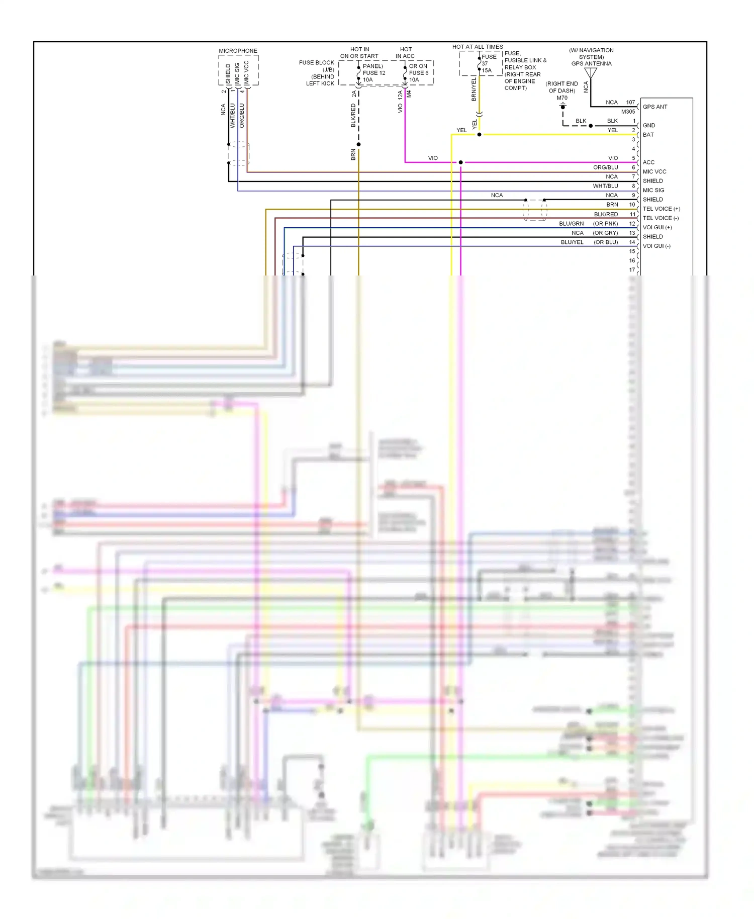 Infiniti M35 III (2005-2008) multi- function switch wiring diagram  (1 of 6)