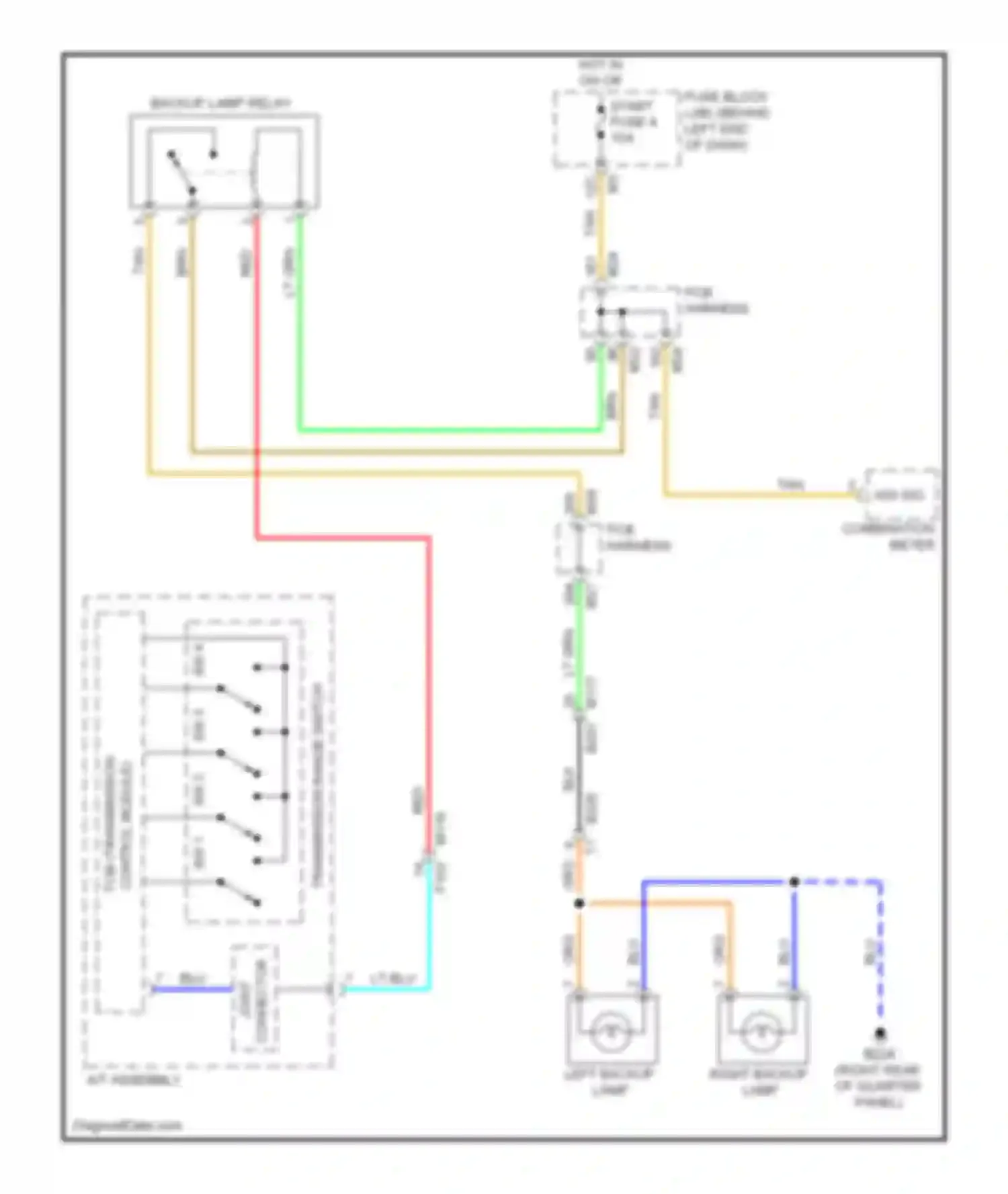 M37 Infiniti IV (2010-2014): Backup lamps circuit
