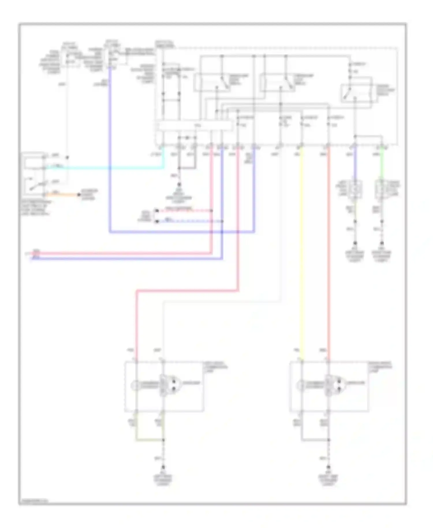 M37 Infiniti IV (2010-2014): Headlamps circuit (2 of 2)