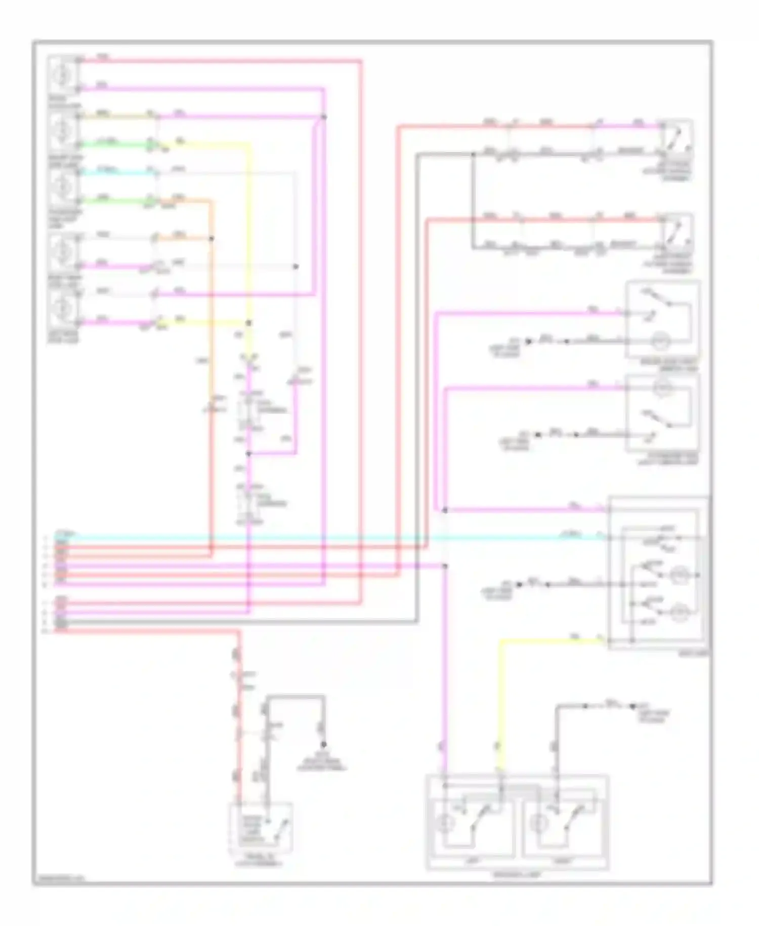 M37 Infiniti IV (2010-2014): Courtesy lamps circuit (3 of 3)
