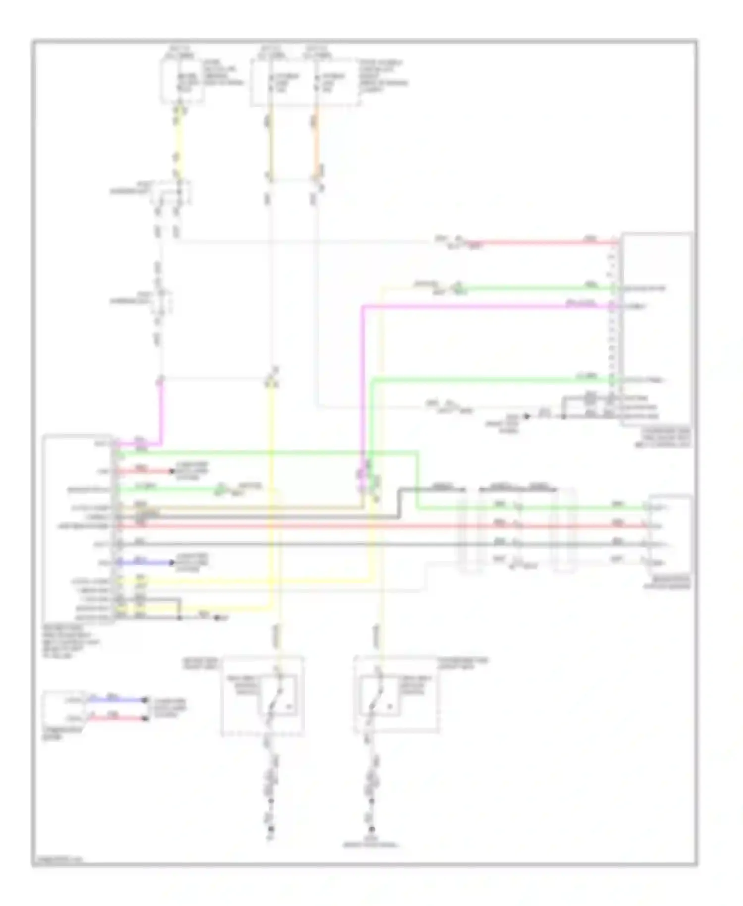 M37 Infiniti IV (2010-2014): Passive restraints circuit