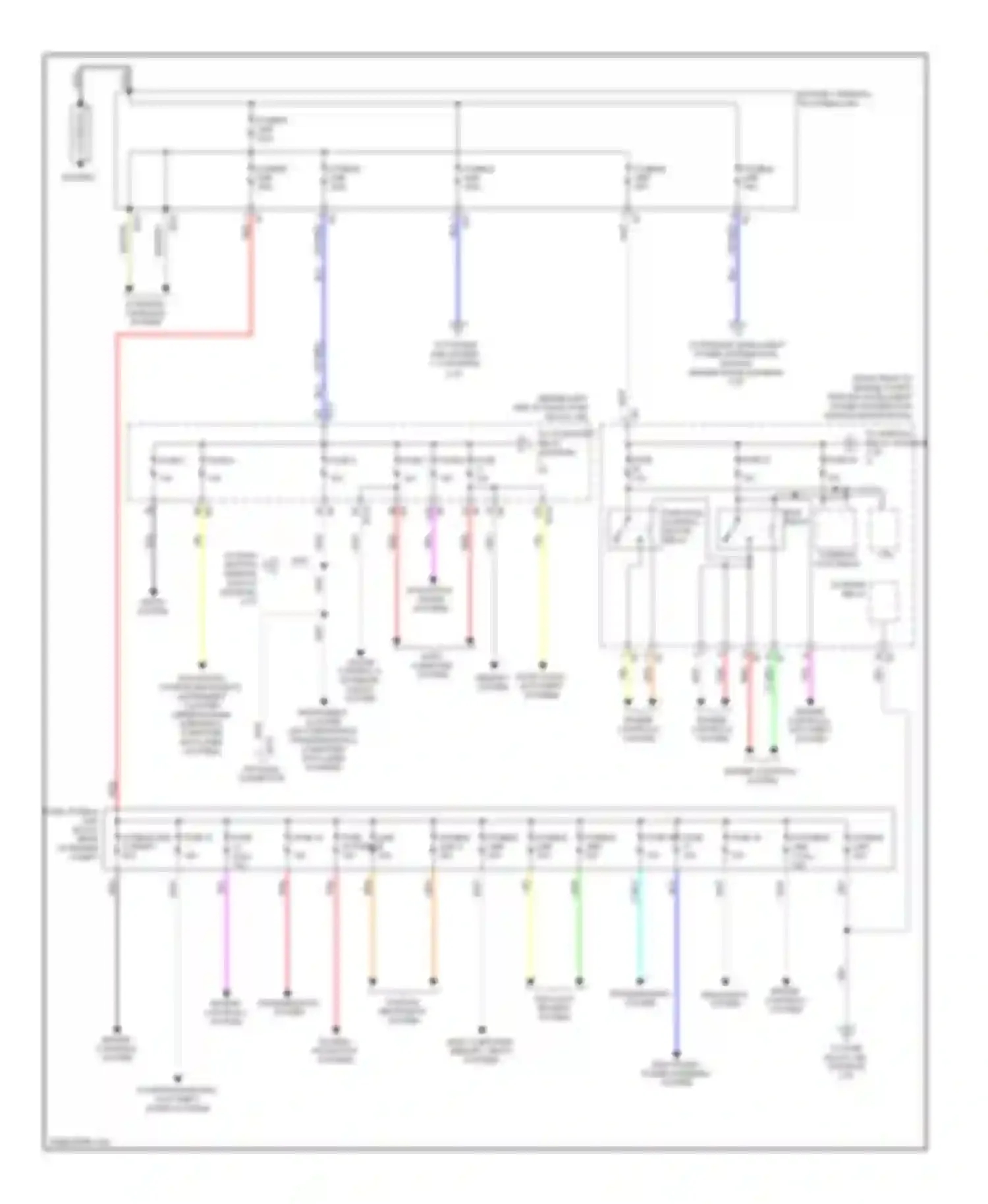 M37 Infiniti IV (2010-2014): Power distribution circuit (1 of 3)