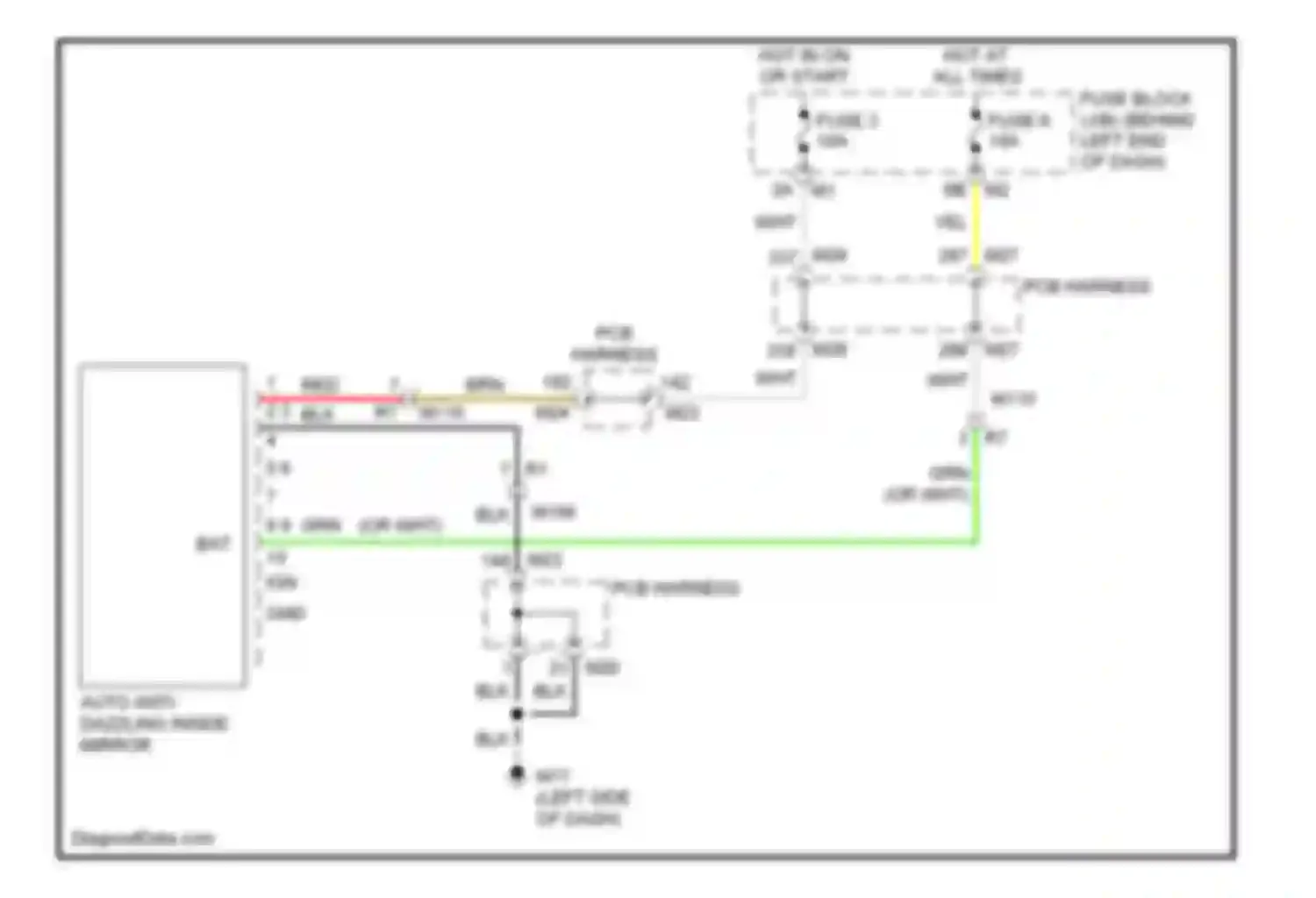 M37 Infiniti IV (2010-2014): Power mirrors circuit