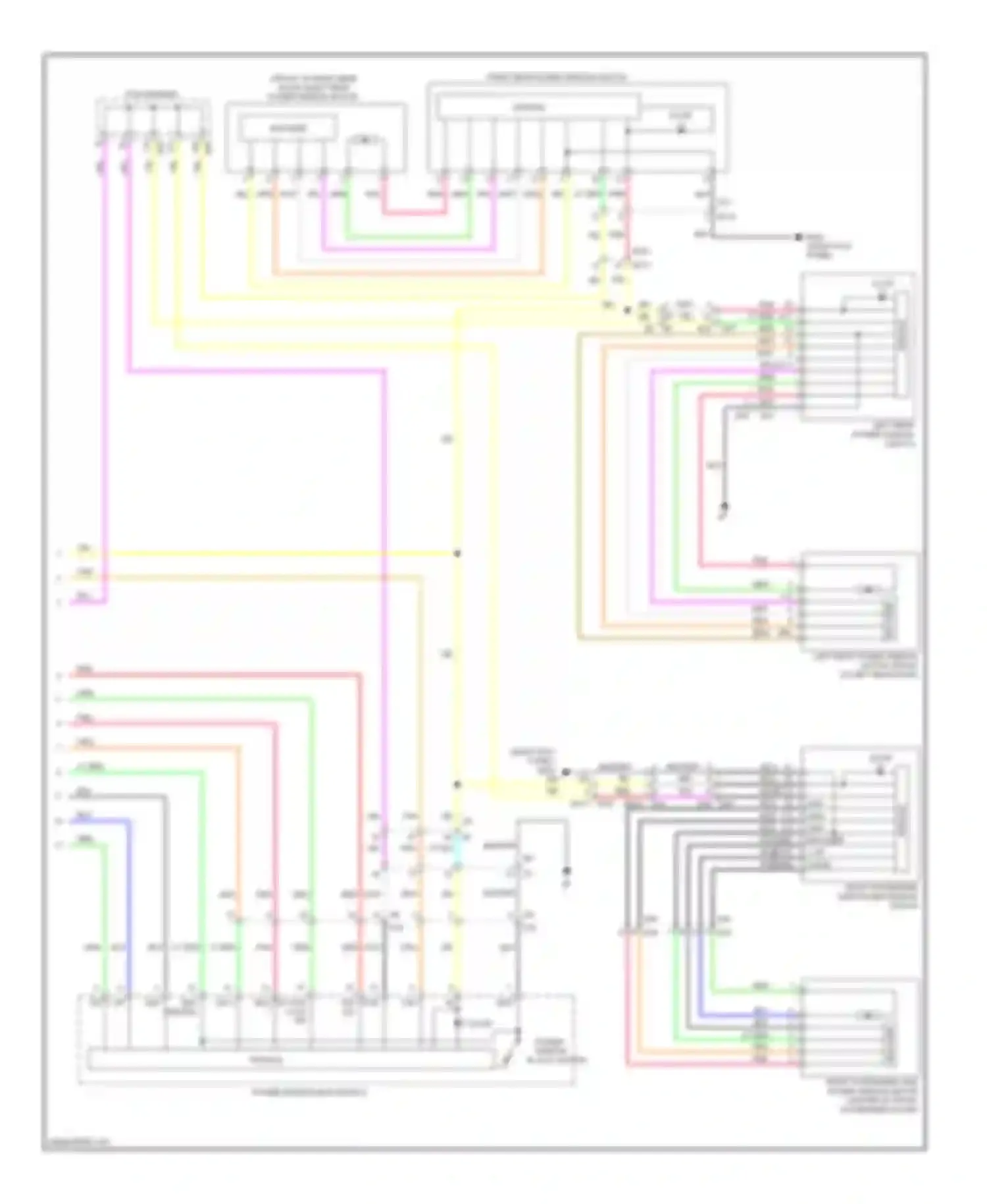 M37 Infiniti IV (2010-2014): Power windows circuit (2 of 2)