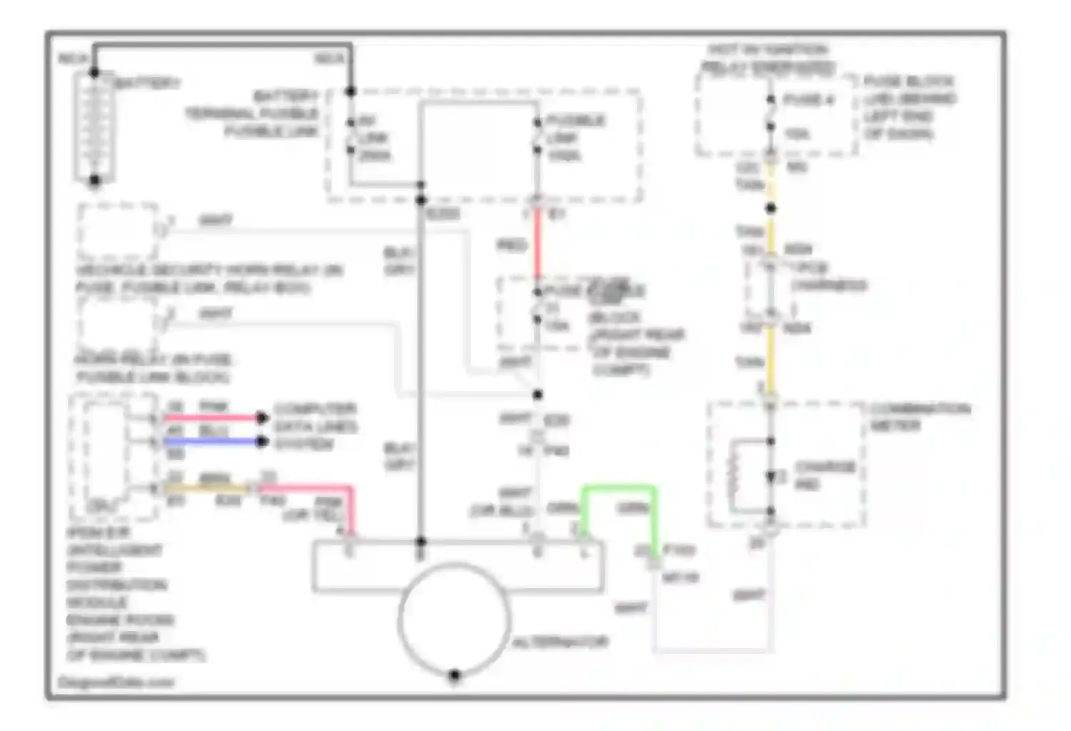 Wiring diagram battery terminal fusible w/ fusible link link a for Infiniti M37 IV (2010-2014) (1 of 1)