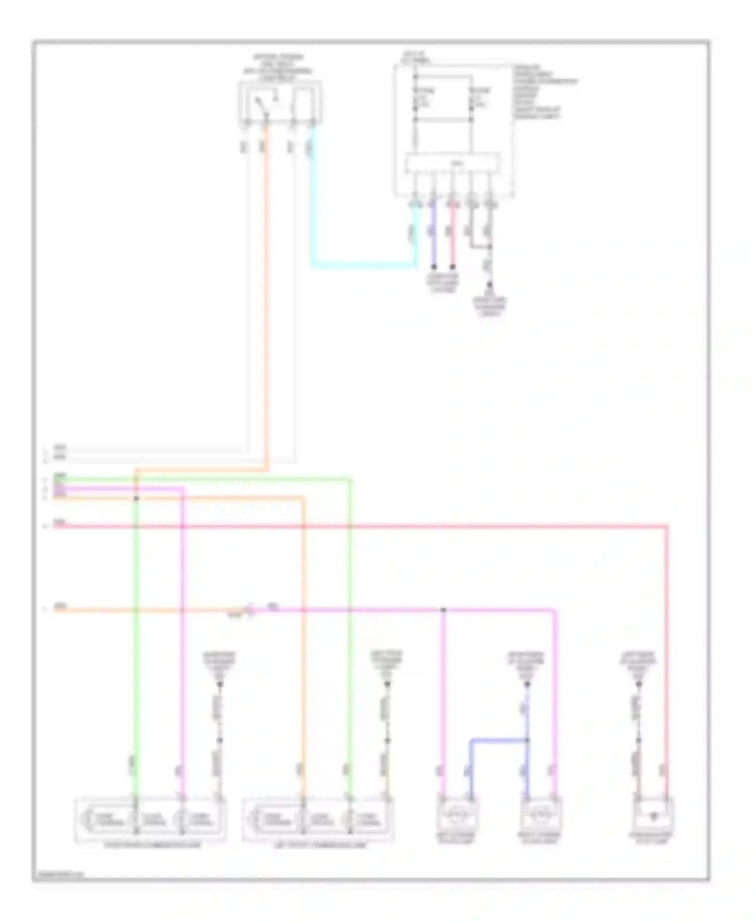 Wiring diagram left front combination lamp for Infiniti M37 IV (2010-2014) (1 of 2)