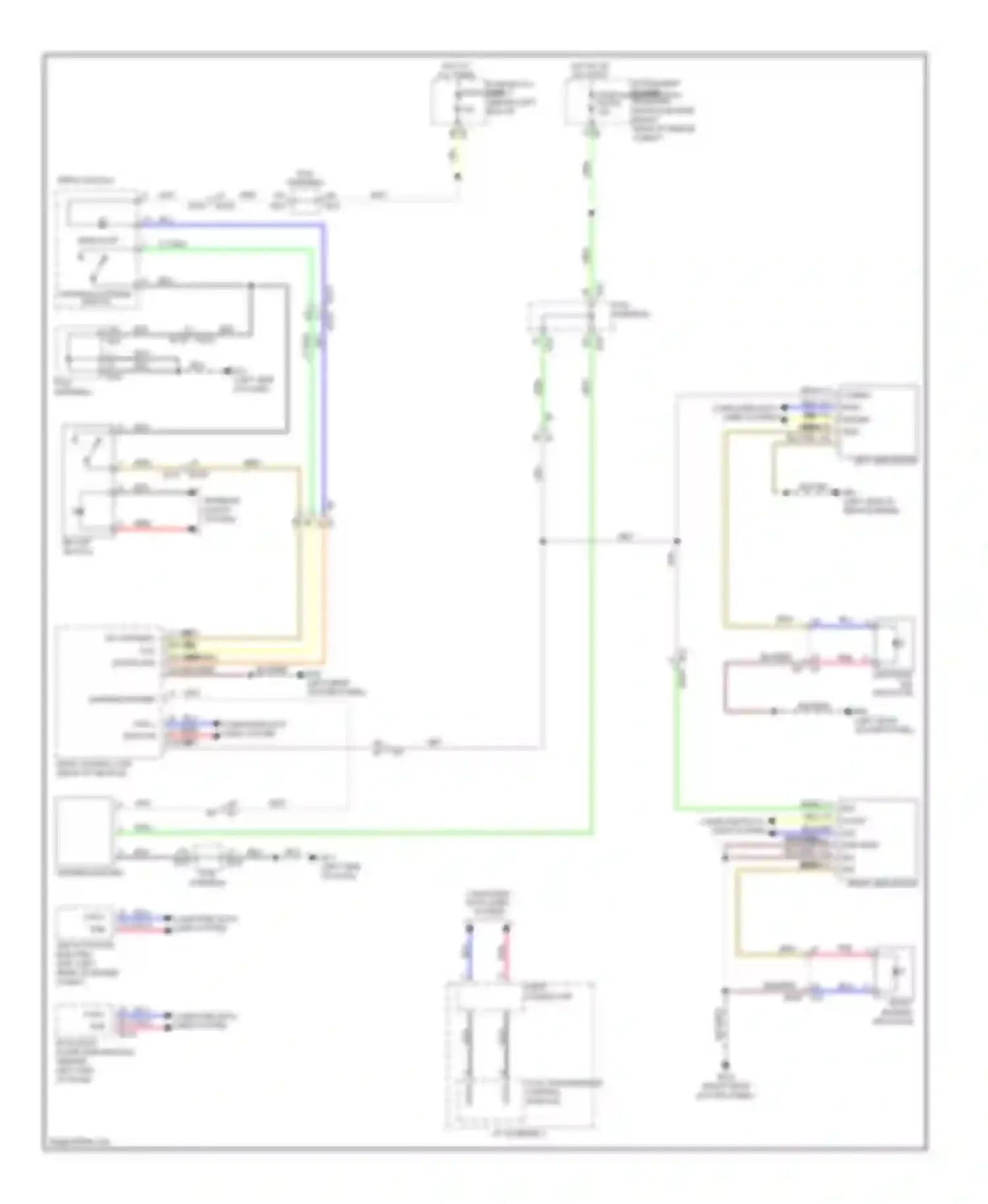 Wiring diagram left side radar for Infiniti M37 IV (2010-2014) (1 of 2)