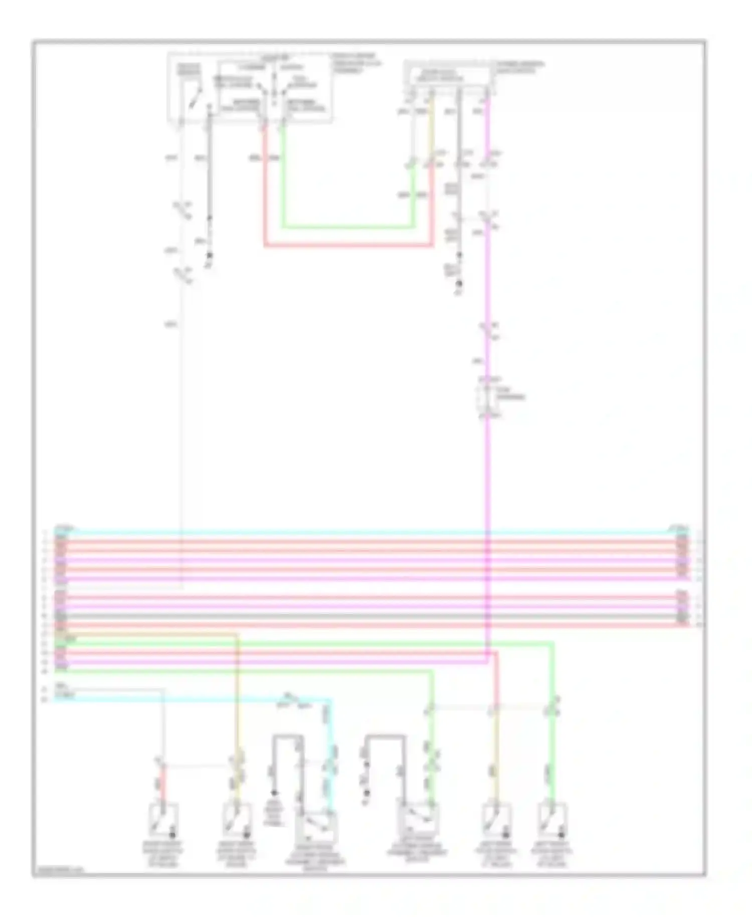 Wiring diagram power window main switch for Infiniti M37 IV (2010-2014) (1 of 4)