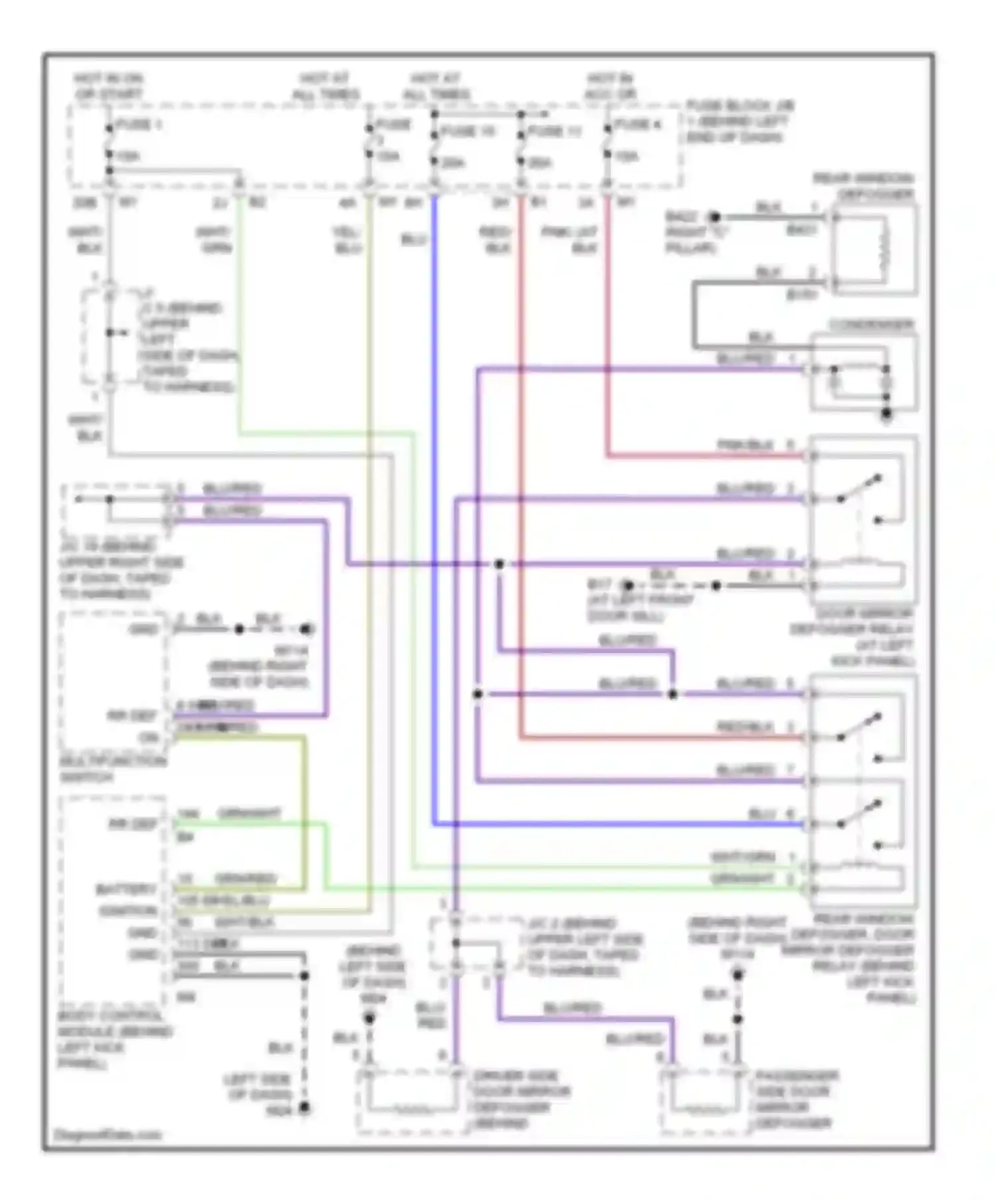 M45 Infiniti II (2002-2004): Defoggers circuit