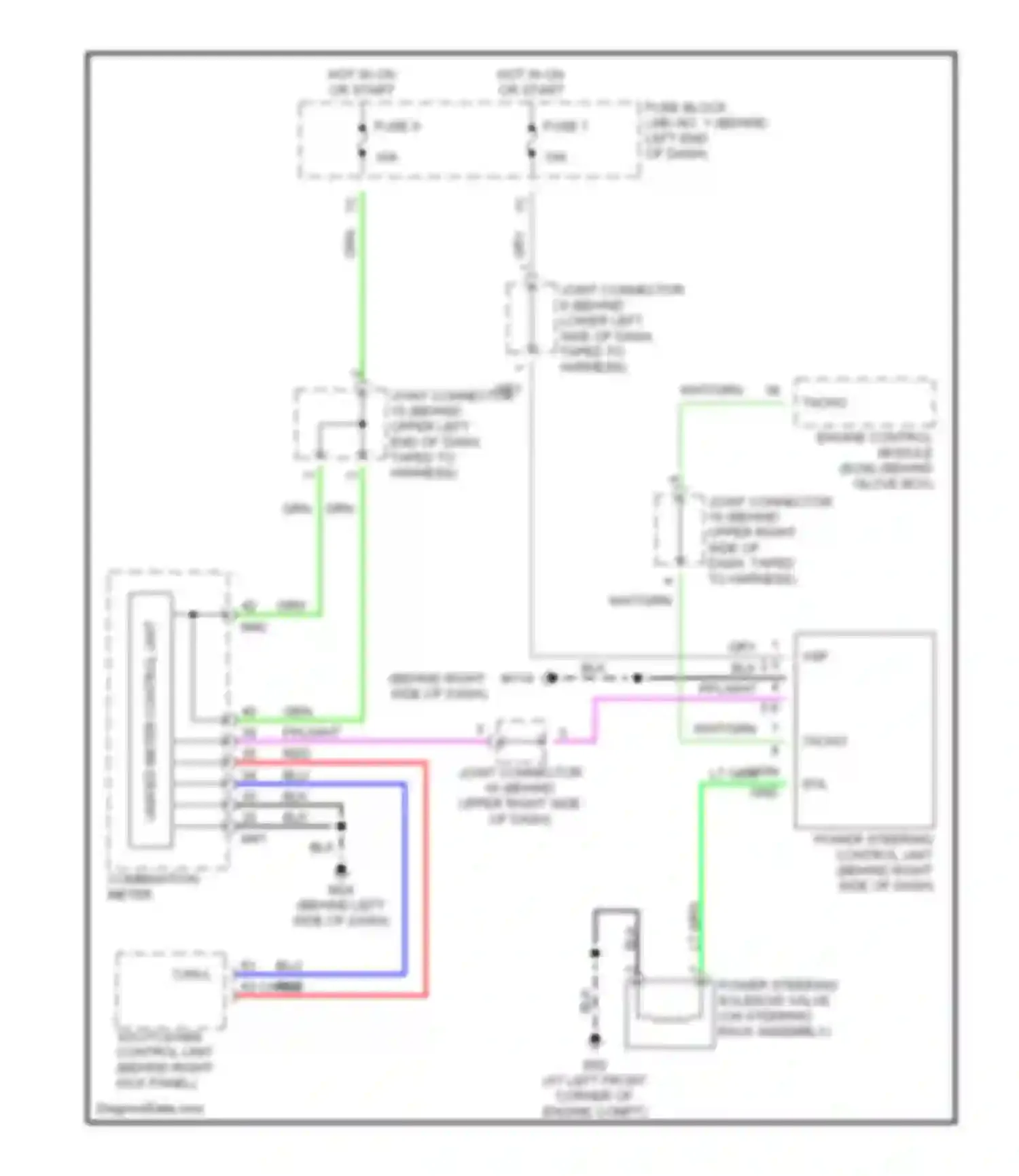 M45 Infiniti II (2002-2004): Electronic power steering circuit