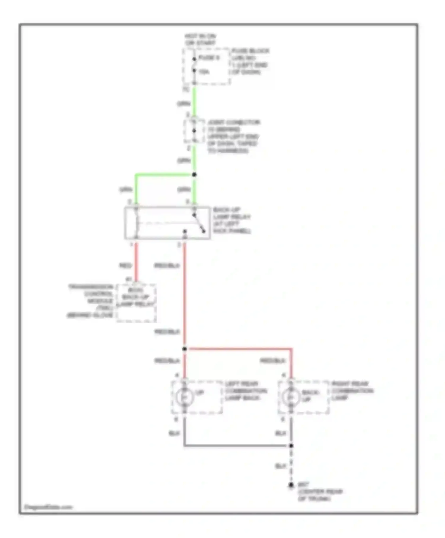 M45 Infiniti II (2002-2004): Back-up lamps circuit