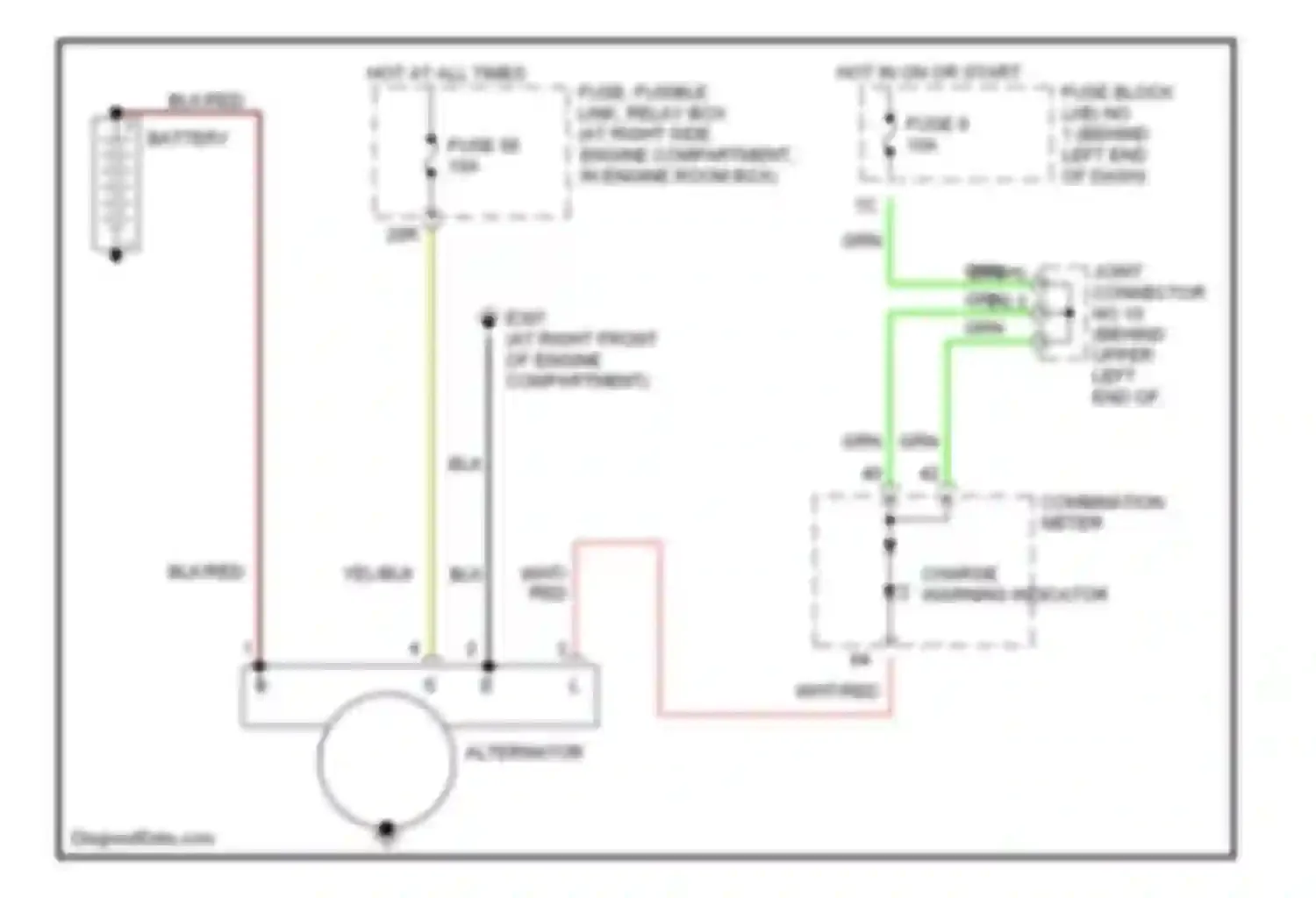 M45 Infiniti II (2002-2004): Charging circuit