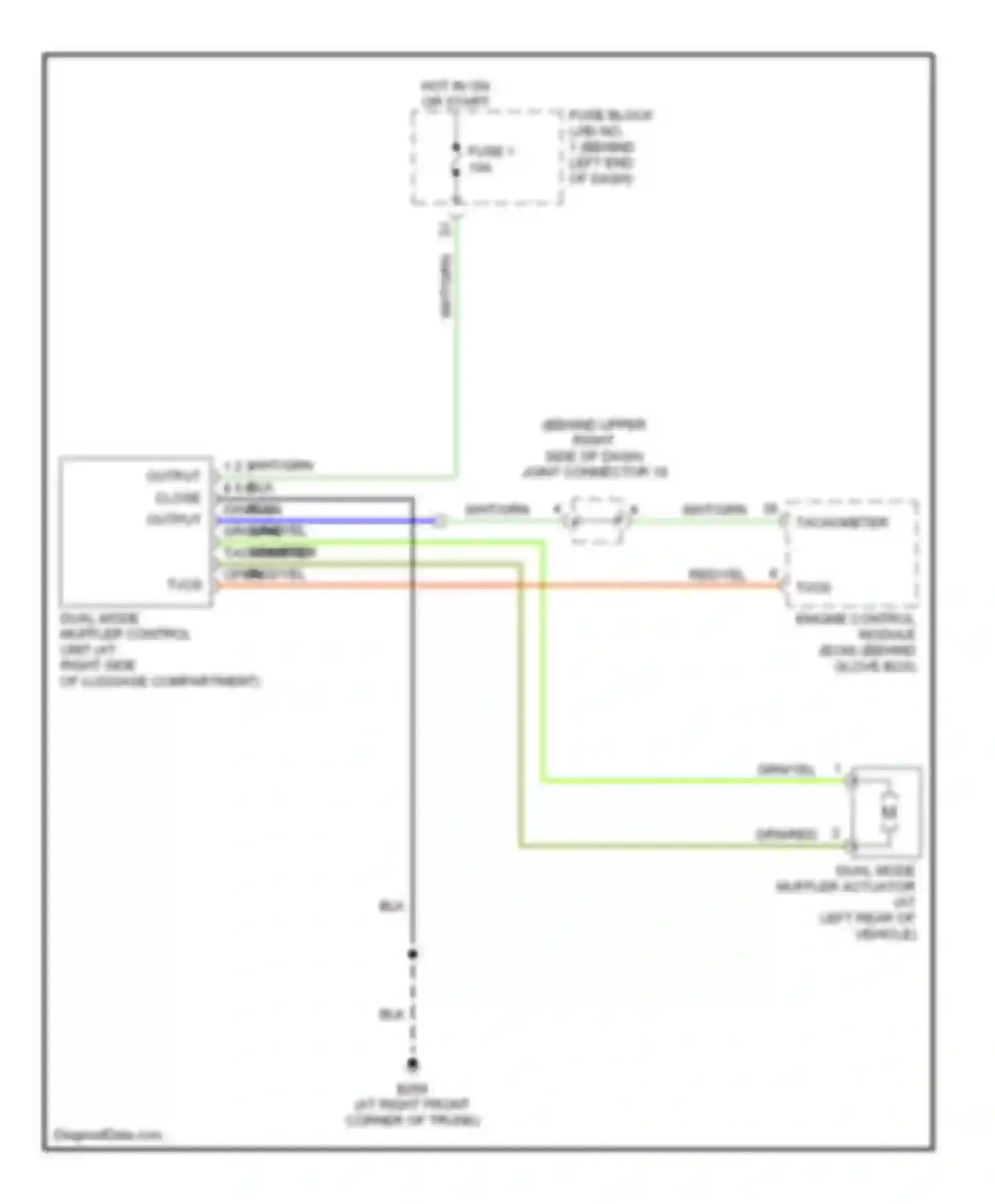 Wiring diagram 1 2 3 4 5 6 ignition ground tachometer open output close output for Infiniti M45 II (2002-2004) (1 of 1)