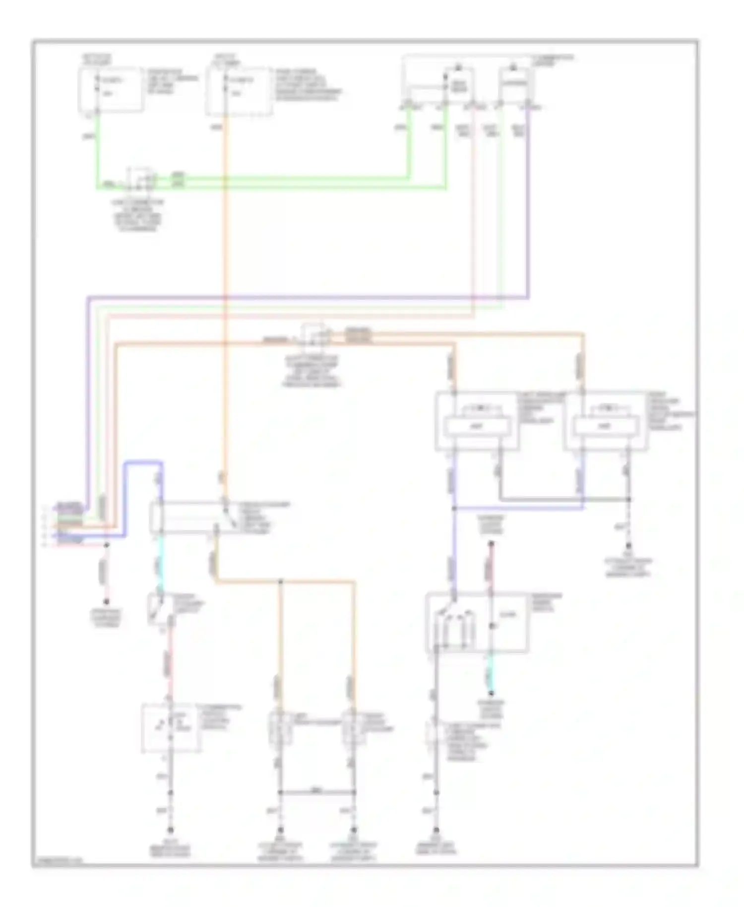 Wiring diagram headlamp aiming switch for Infiniti M45 II (2002-2004) (1 of 3)