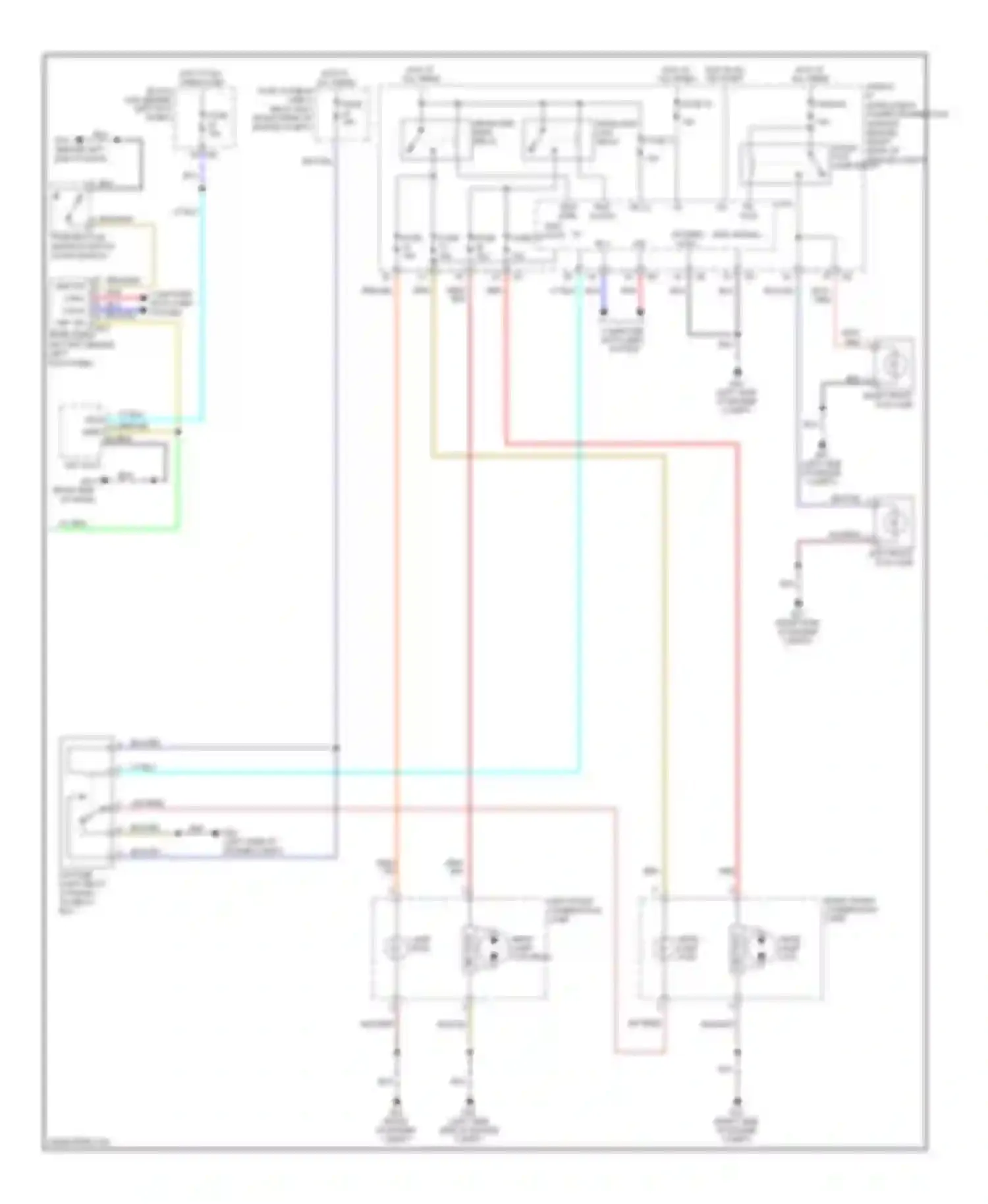 M45 Infiniti III facelift (2008-2010): Headlamps circuit, with drl (2 of 2)