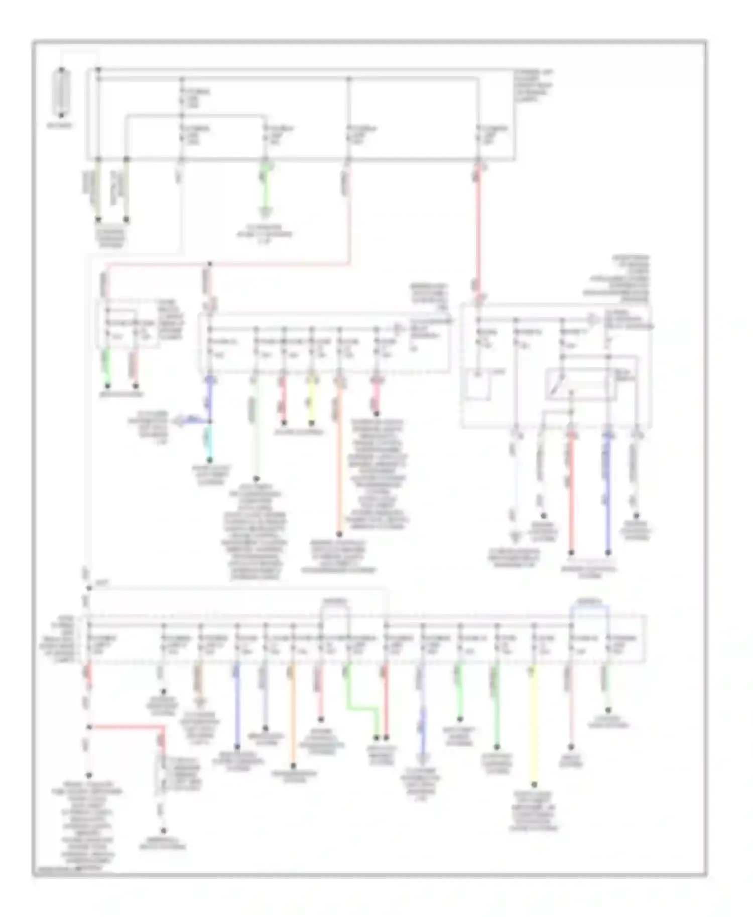 M45 Infiniti III facelift (2008-2010): Power distribution circuit (1 of 3)