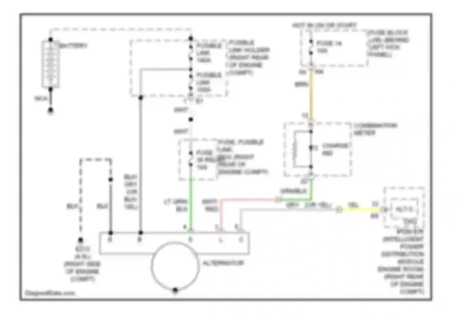 M45 Infiniti III facelift (2008-2010): Charging circuit