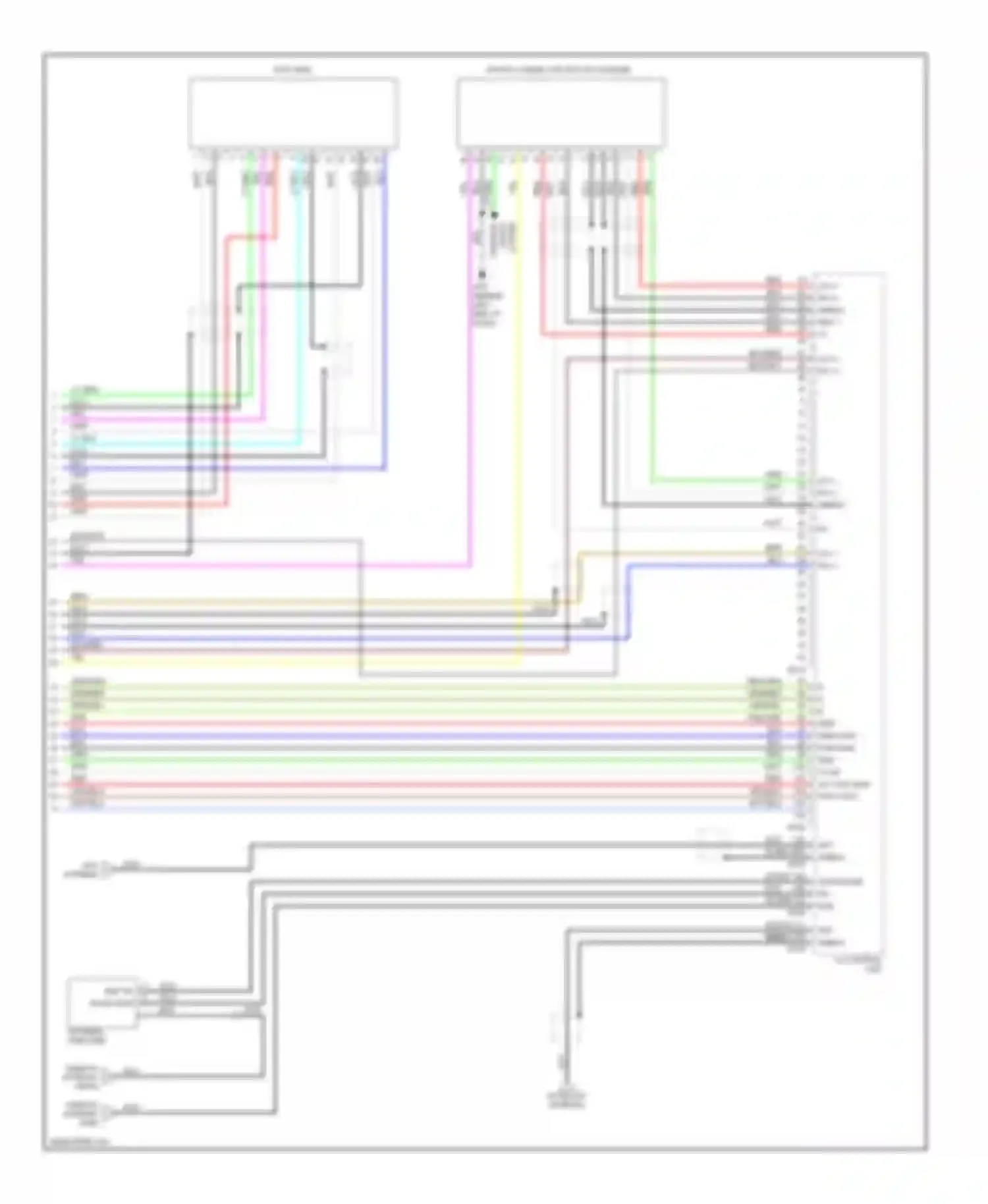Wiring diagram av control unit for Infiniti M45 III facelift (2008-2010) (2 of 4)
