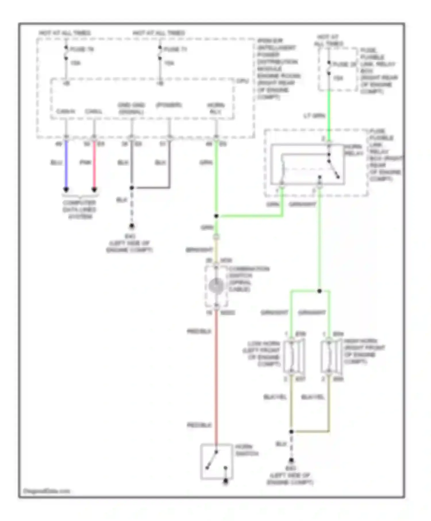 Wiring diagram computer data lines system for Infiniti M45 III facelift (2008-2010) (17 of 44)