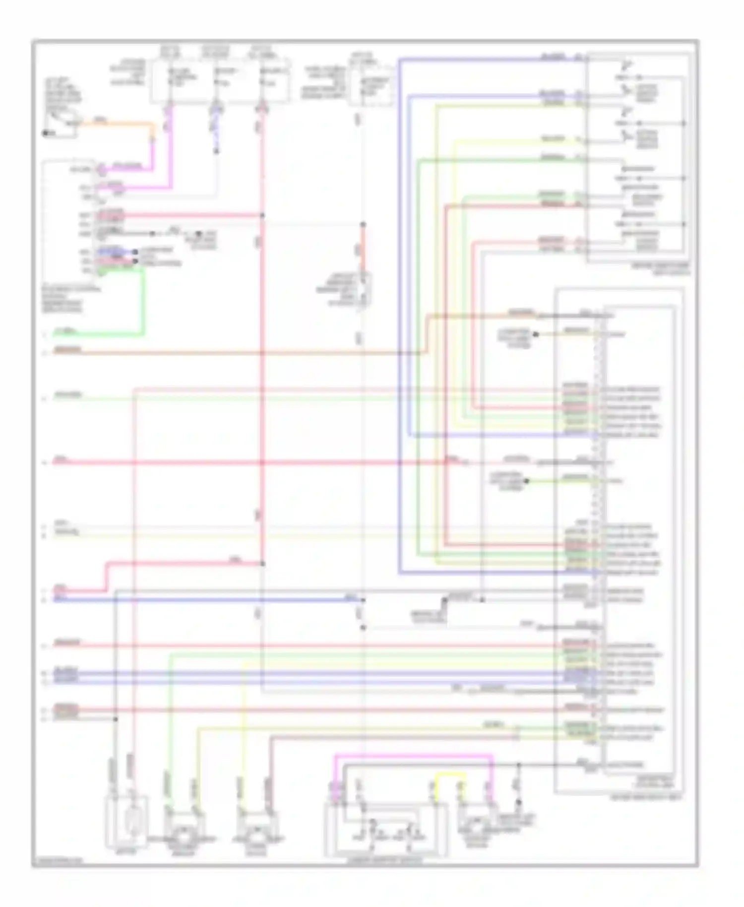 Wiring diagram driver side power seat switch for Infiniti M45 III facelift (2008-2010) (1 of 1)